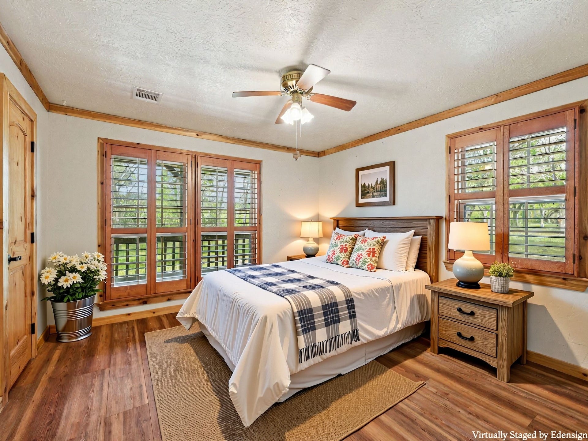 101-1/2 Avenue J, Dickinson, TX 77539 The downstairs Primary Bedroom is private and spacious.