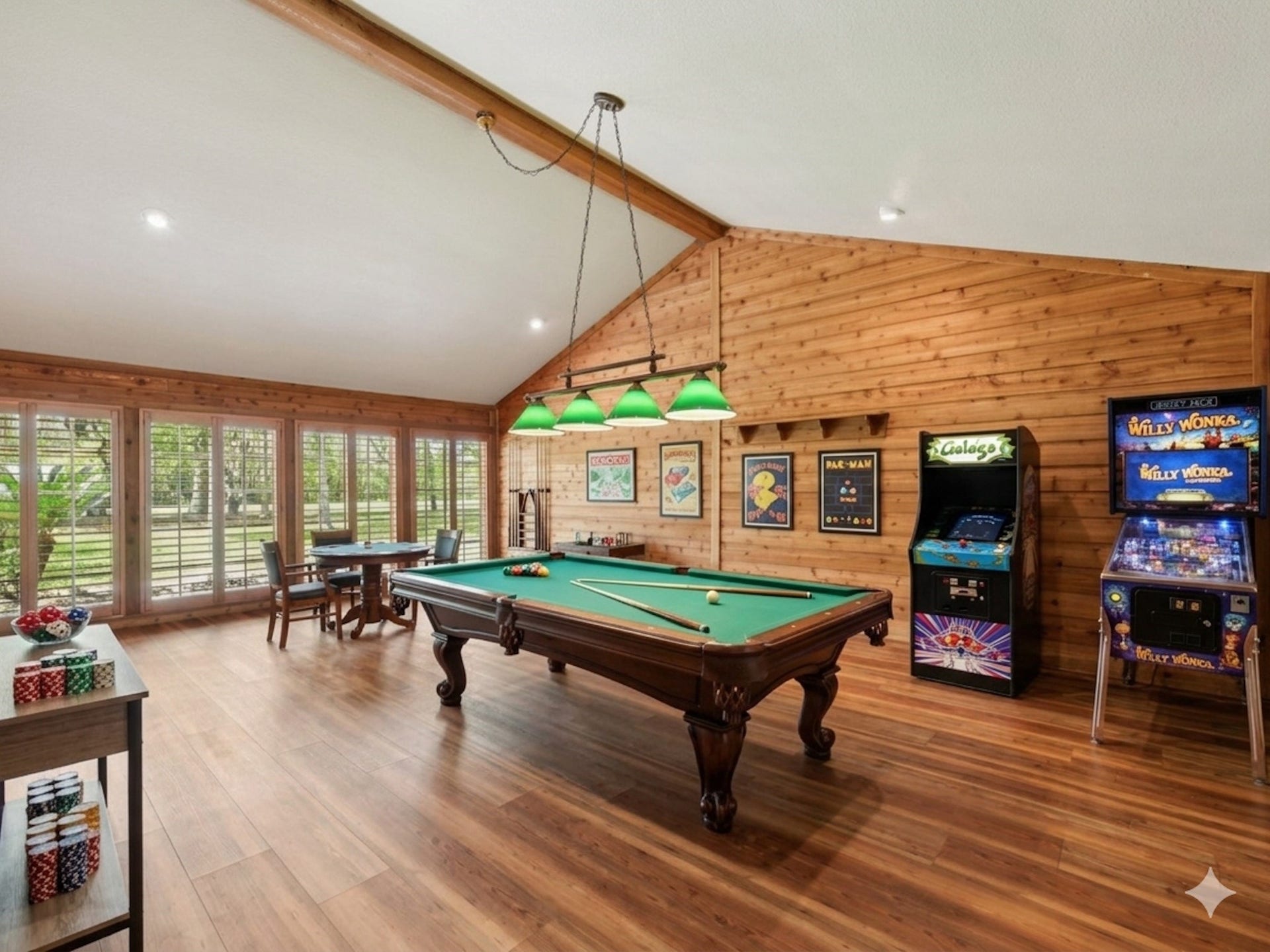 101-1/2 Avenue J, Dickinson, TX 77539 This wonderful Game Room has a beautiful wall-of-windows and is air conditioned.