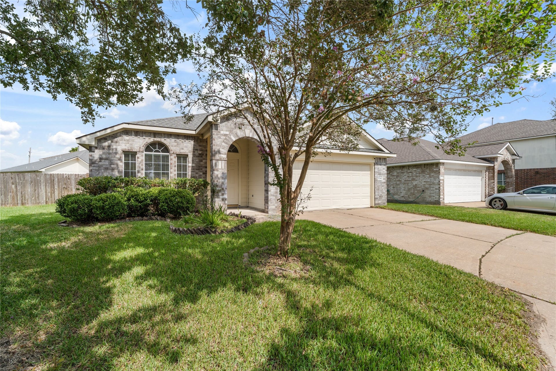 17042 Midnight Sun Lane, Richmond, TX 77407 Enjoy the privacy of a cul-de-sac lot framed by mature shade trees and a spacious front yard.