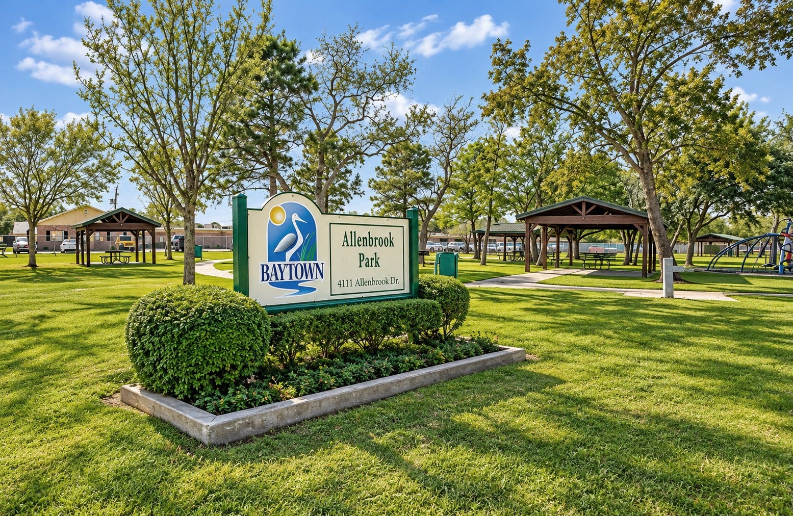 1918 Oakwood Court Drive, Baytown, TX 77521 This park is just out of the neighborhood