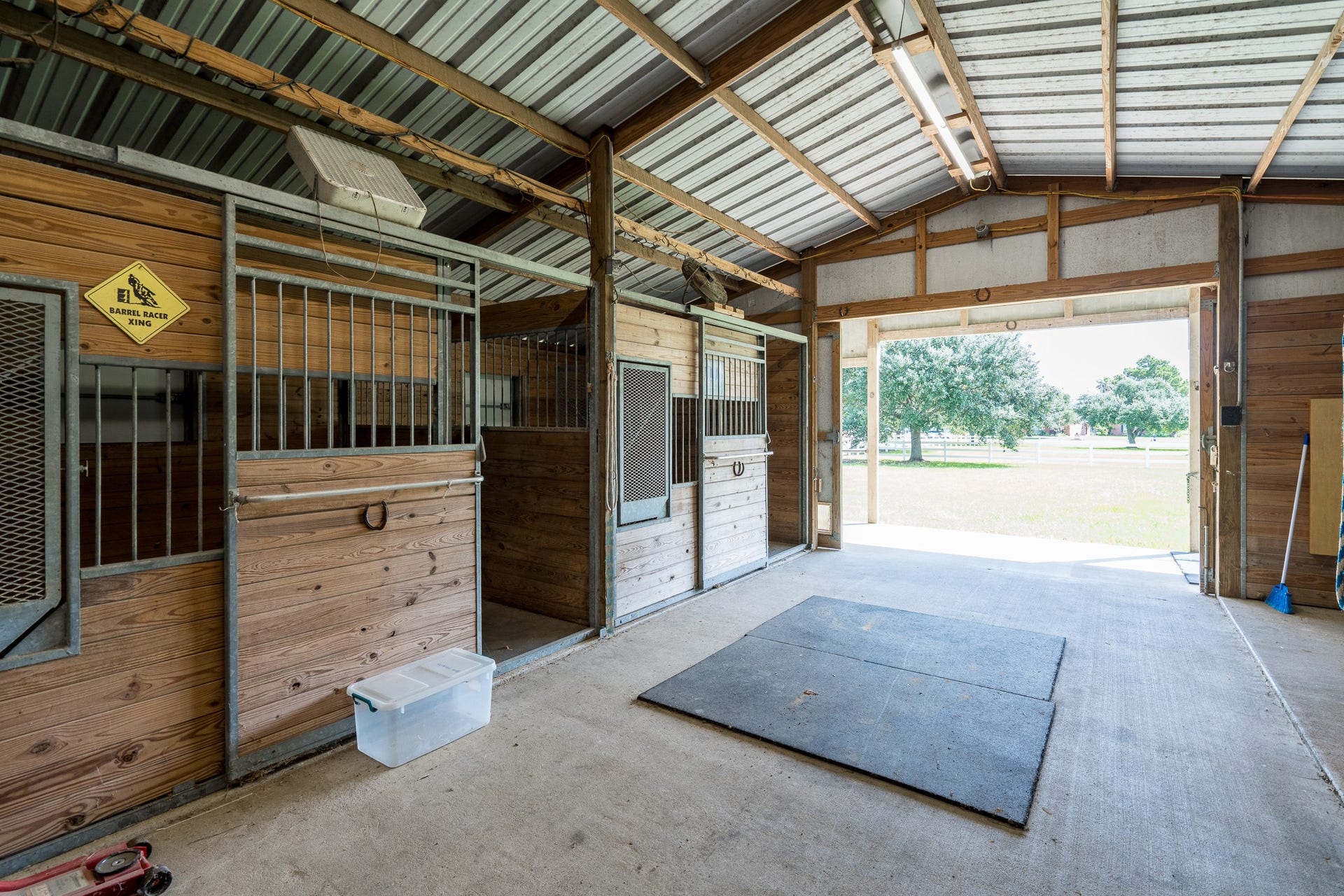 20303 Stone Lake Circle, Tomball, TX 77377 The barn is fully functional with stalls, water, electricity and more