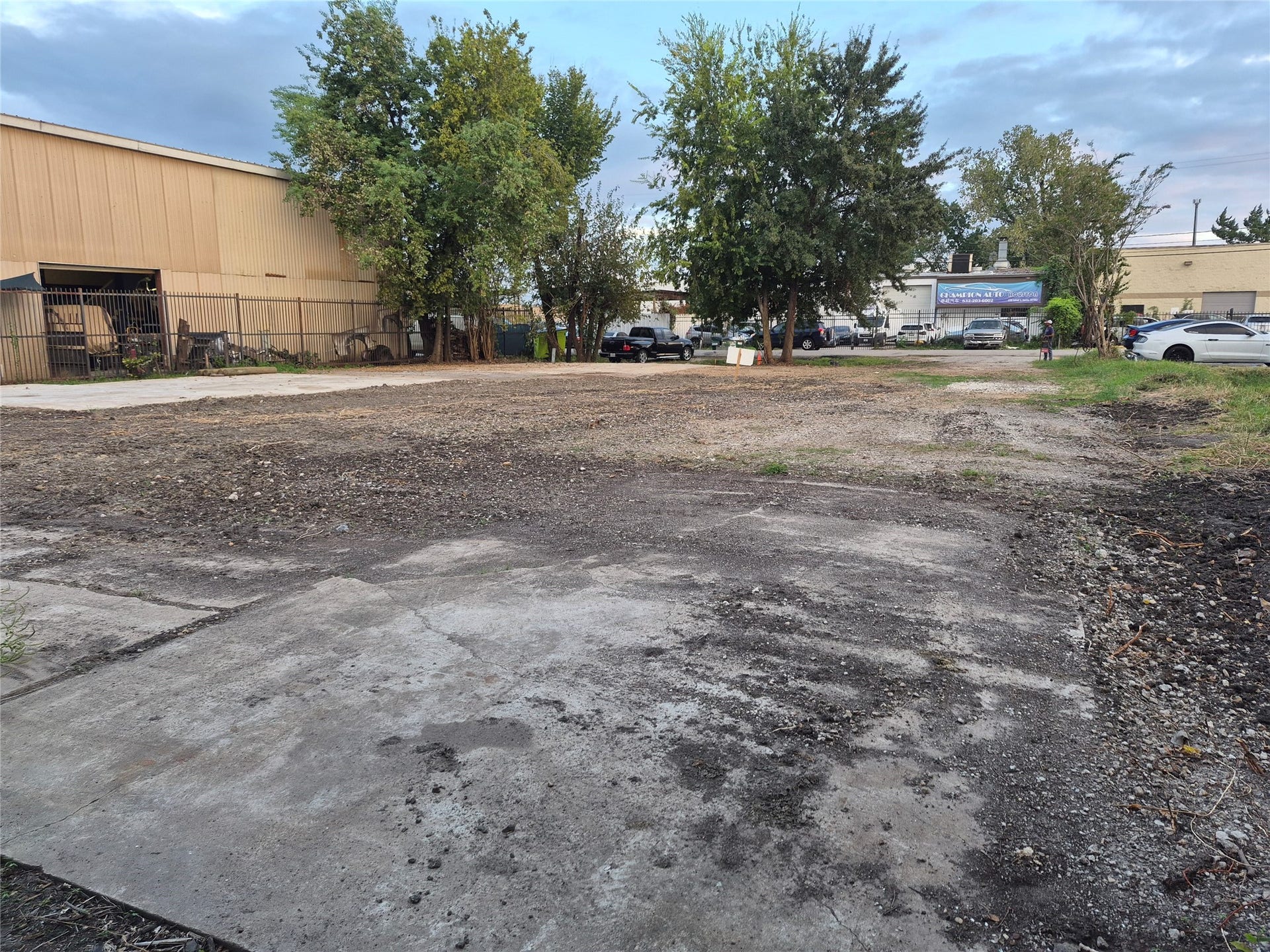 From back NW corner looking toward the street.
