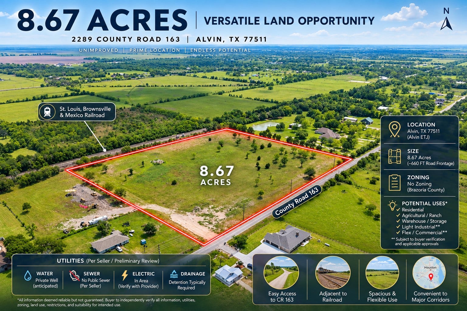 2289 County Road 163, Alvin, TX 77511 2289 County Road 163, Alvin, TX 77511