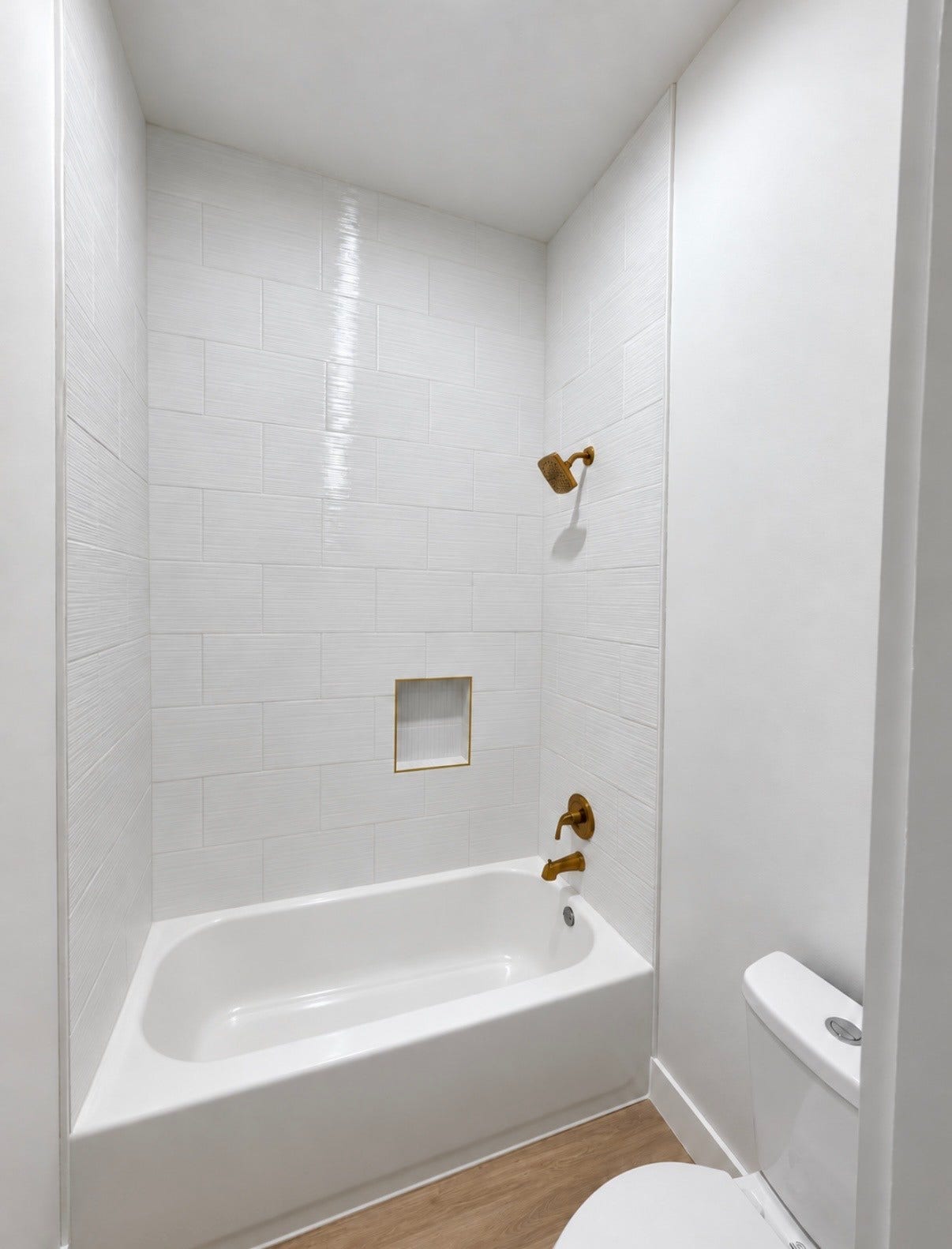13807 Longview, Houston, TX 77015 Private secondary bath featuring a tub and shower combination, dual vanity and LED mirror.
