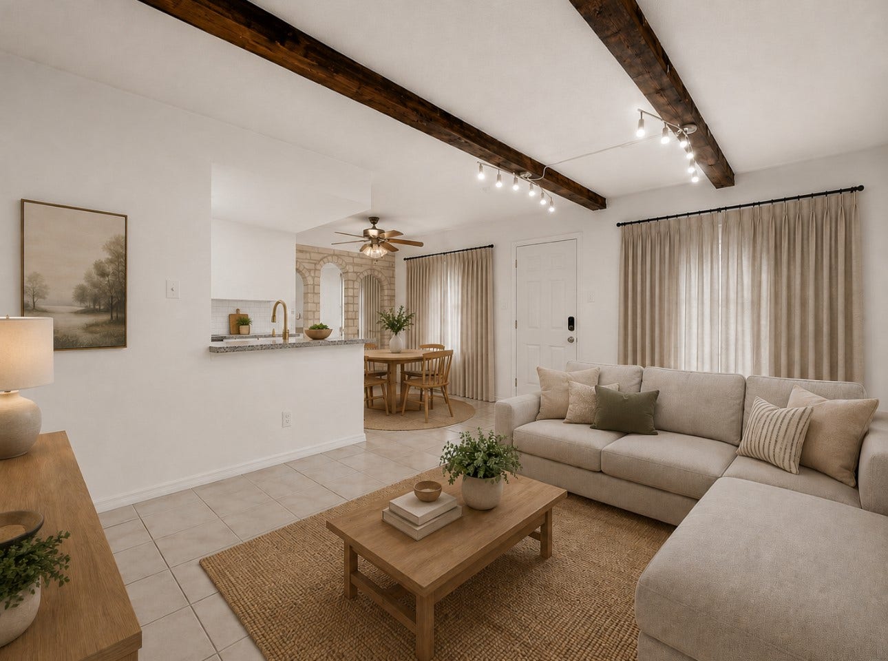 13517 Castilian Drive, #1, Houston, TX 77015 Virtual staging * featuring potential possibility for living room breakfast area and kitchen