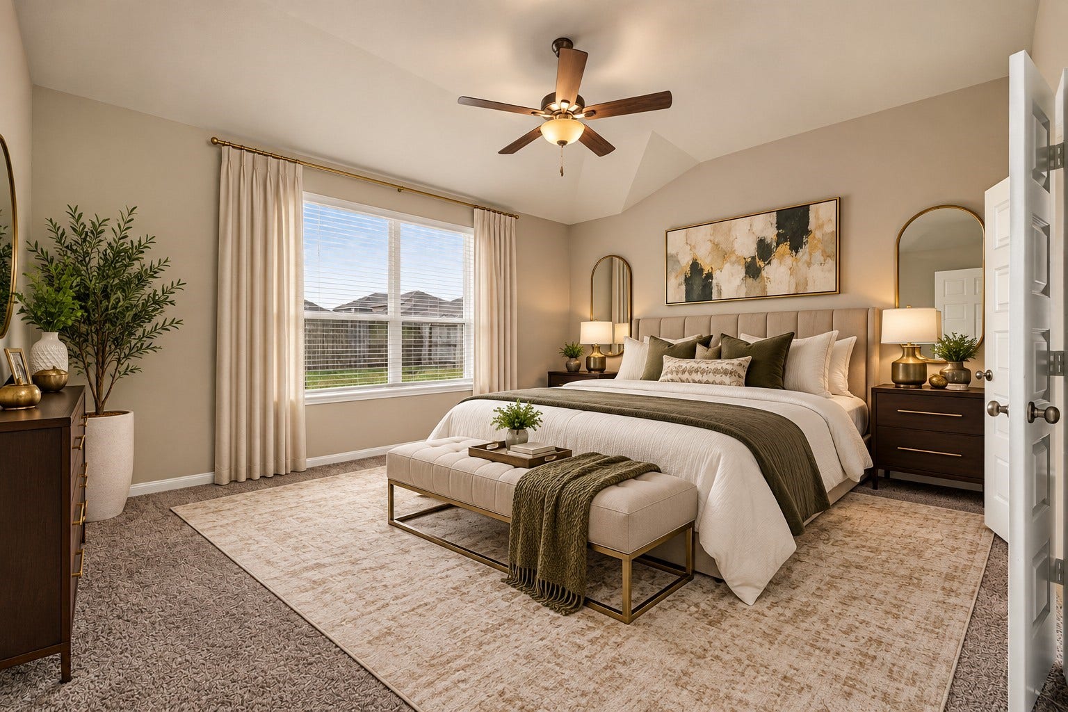 AI Generated - Virtually staged primary bedroom
