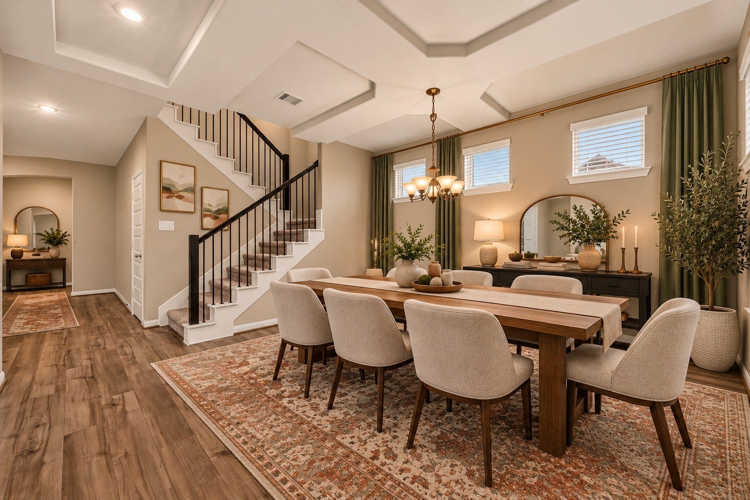 AI Generated - Virtually staged dining area