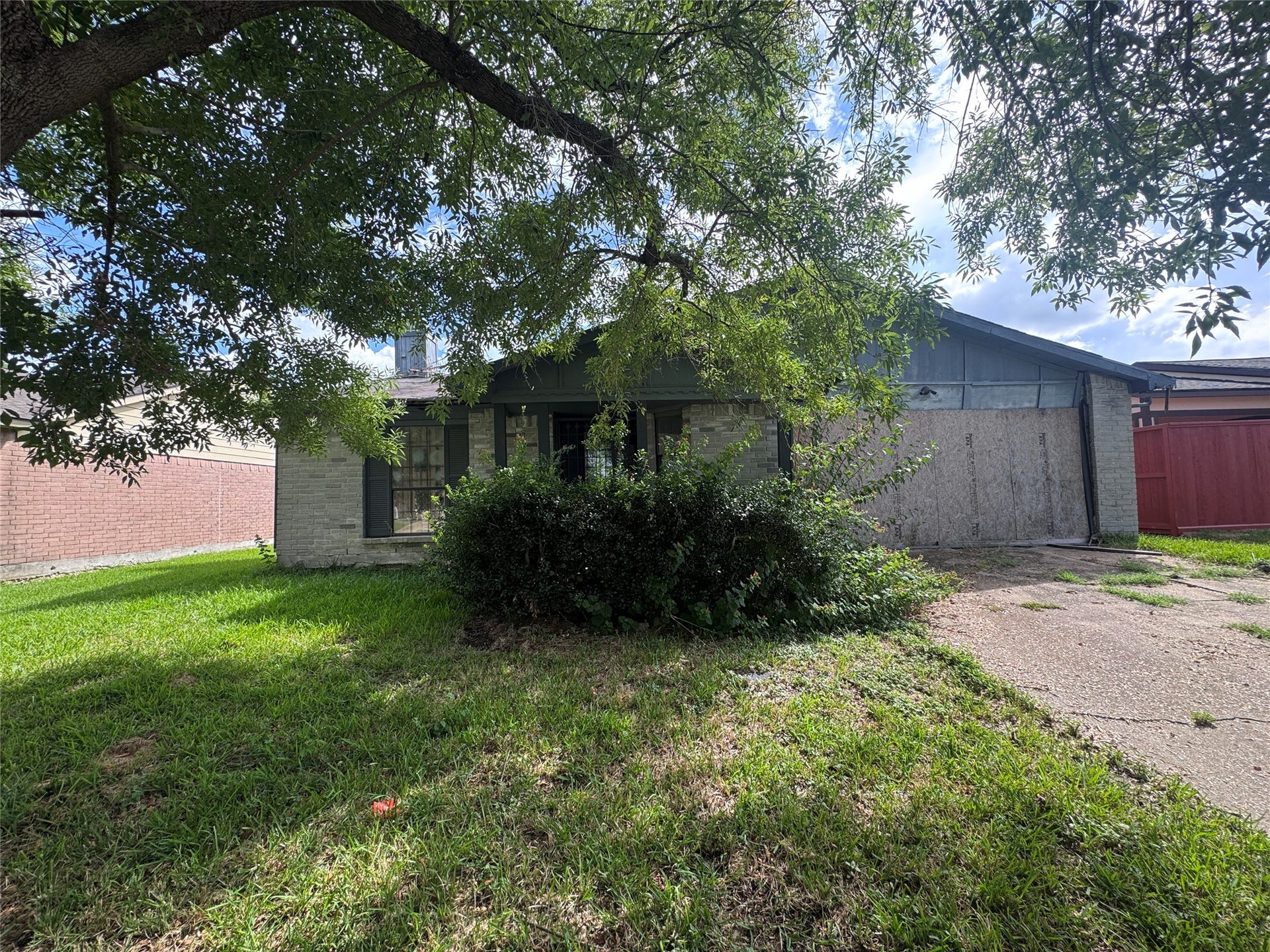 front of the house