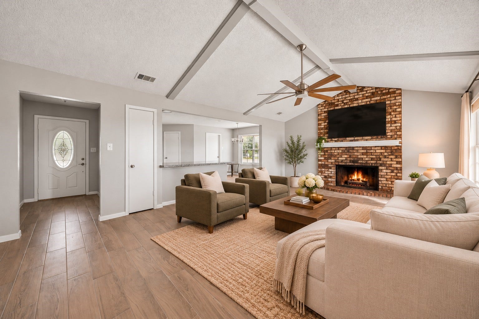23460 Smith Road, Porter, TX 77365 Living RoomVirtually Staged