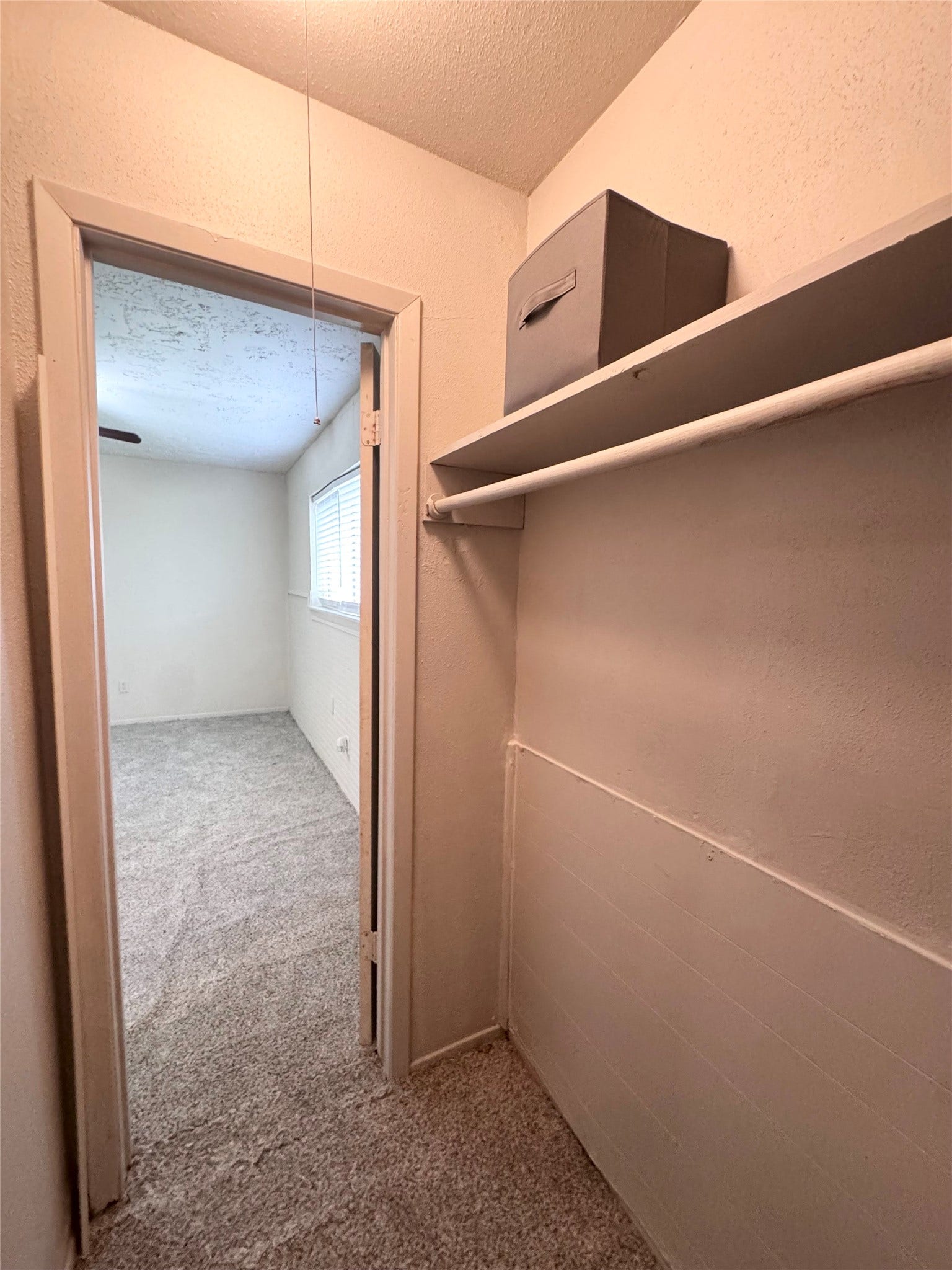Large walk-in closet in primary bedroom.