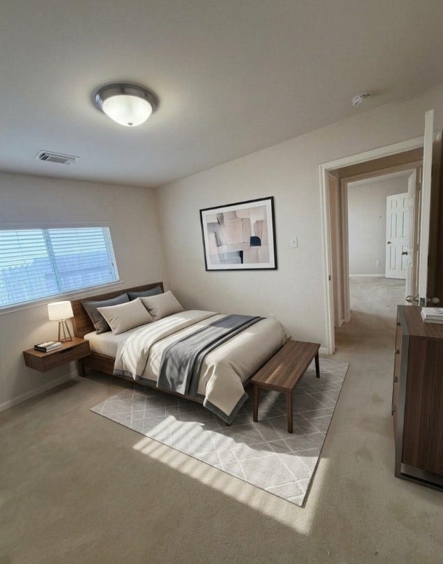 21723 Saragosa Pond Lane, Spring, TX 77379 Experience the potential of this inviting bedroom, thoughtfully virtually staged to inspire your personal touch.