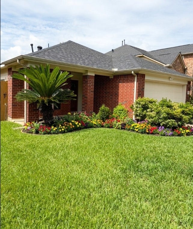 21723 Saragosa Pond Lane, Spring, TX 77379 Charming entrance with lush lawn and captivating curb appeal. Virtually Designed for idea