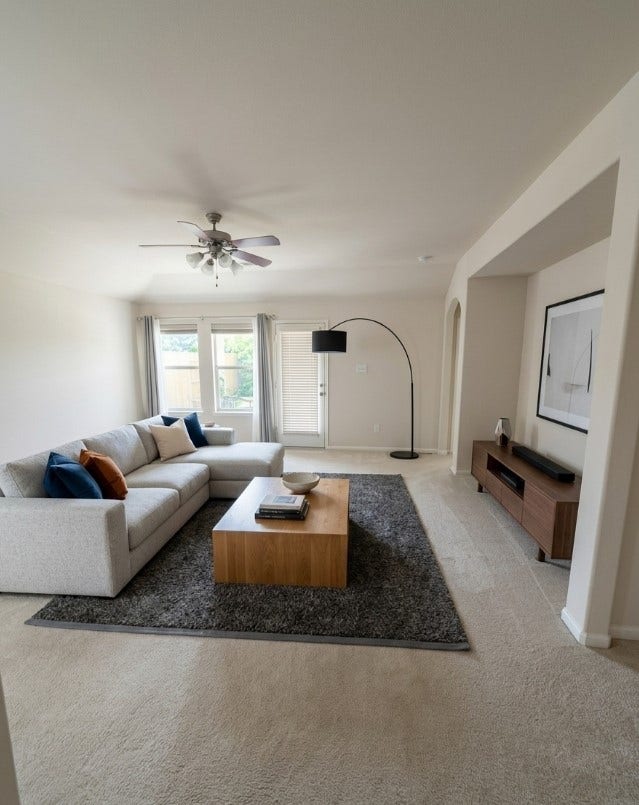 21723 Saragosa Pond Lane, Spring, TX 77379 Spacious, light-filled living room beautifully staged to inspire your design vision.