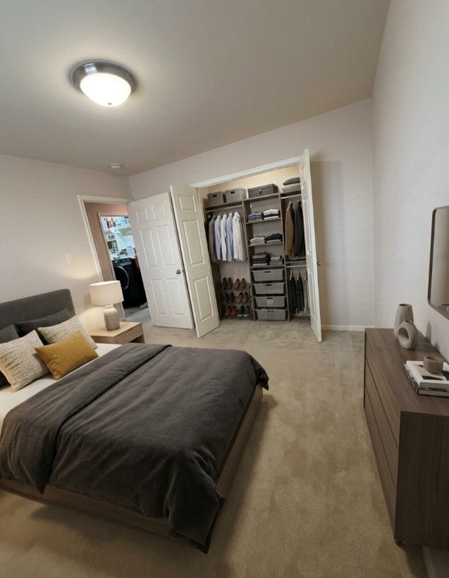 21723 Saragosa Pond Lane, Spring, TX 77379 Experience the potential of this elegantly staged bedroom, designed to inspire your personal touch and style.