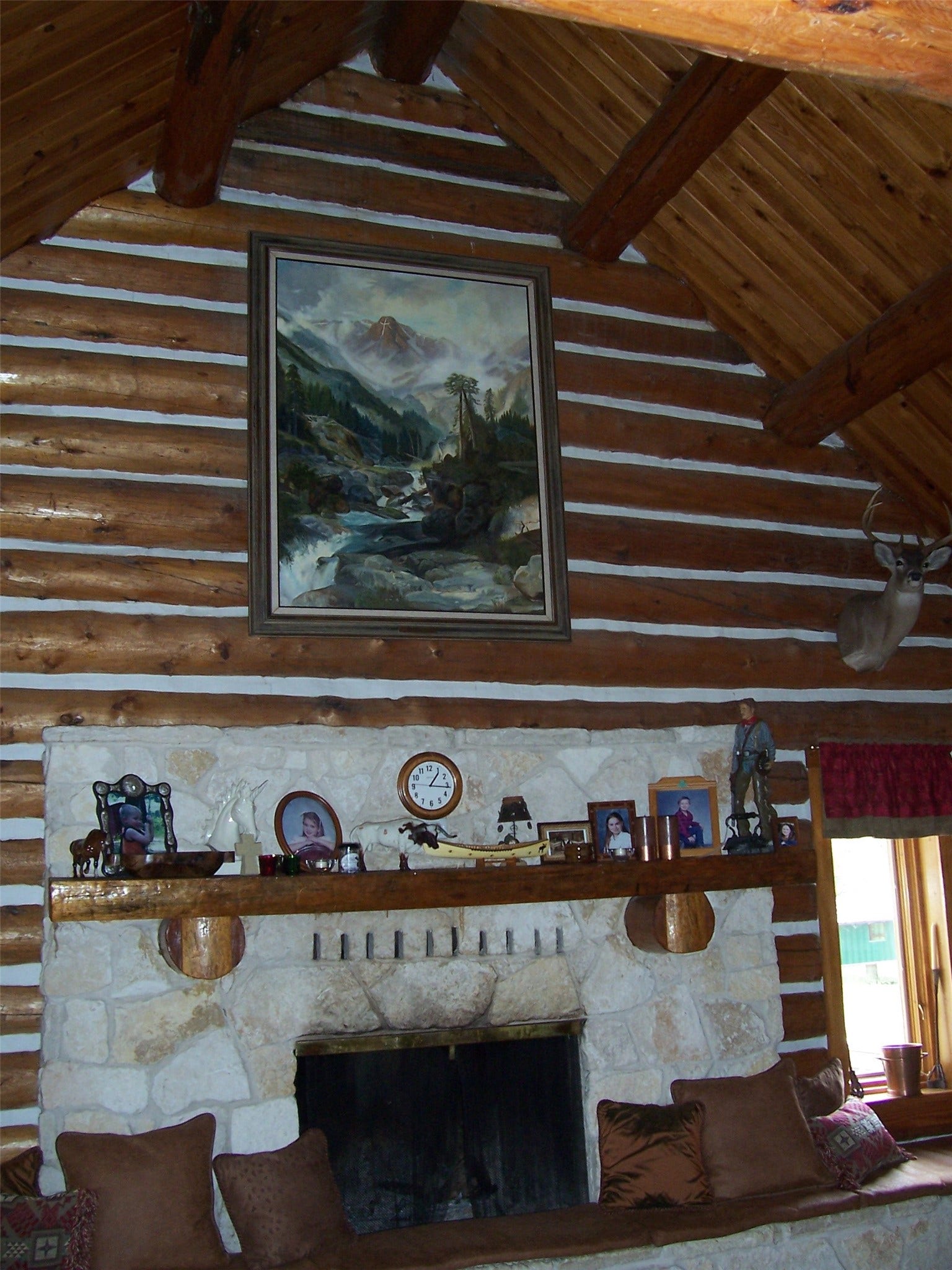 3920 Spring Branch Road, Montgomery, TX 77316 Interior view of log cabin.