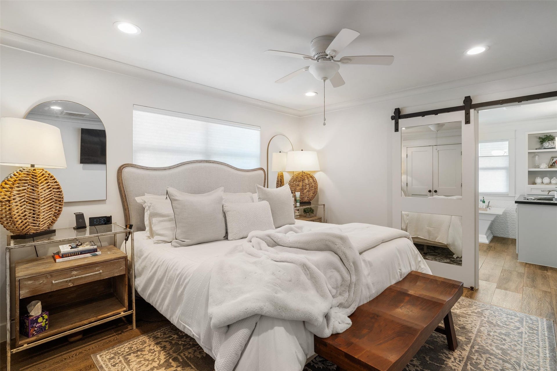 276 Barracuda Street, Bayou Vista, TX 77563 Gorgeous primary bedroom featuring a spacious layout, soothing design, and serene ambiance thoughtfully crafted for maximum comfort and relaxation after a long day
