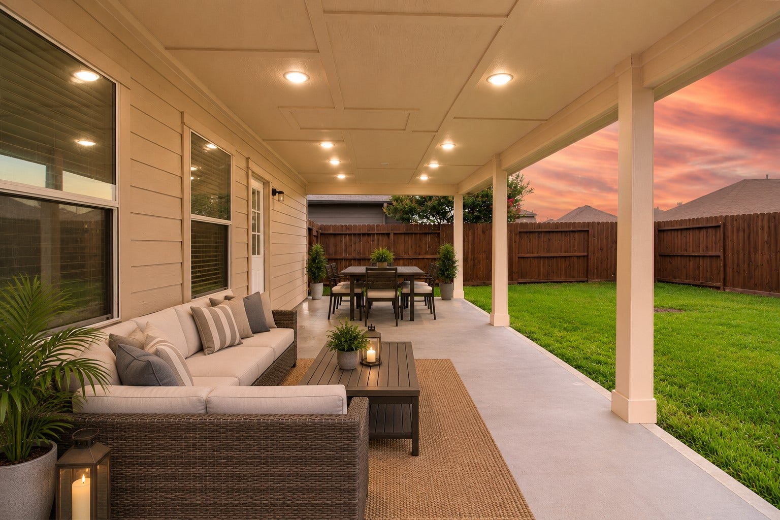 Virtually Staged Patio