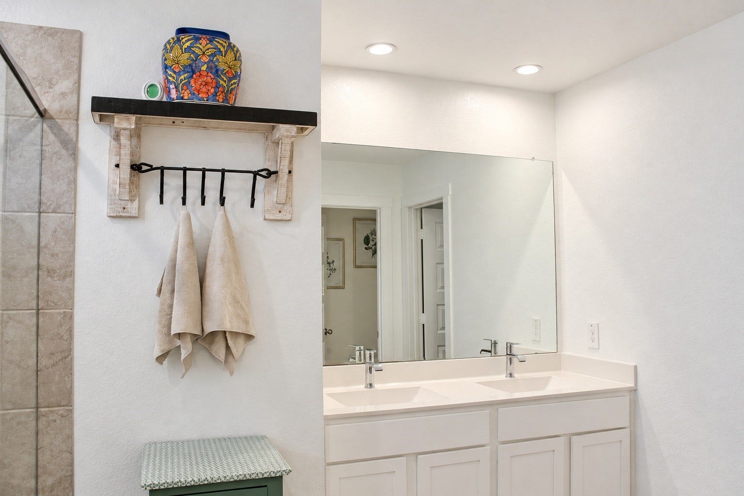 Primary Bathroom Featuring a Double-Sink Vanity