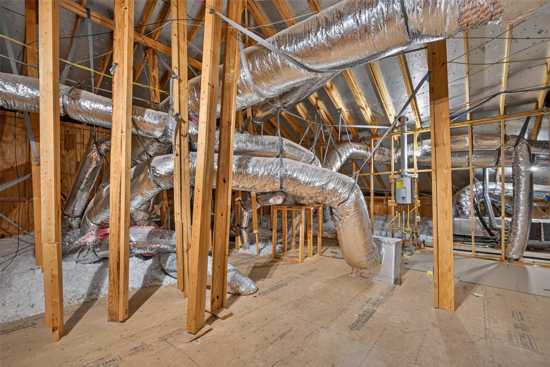 A partial view of the walk-in attic, where you have plenty of storage