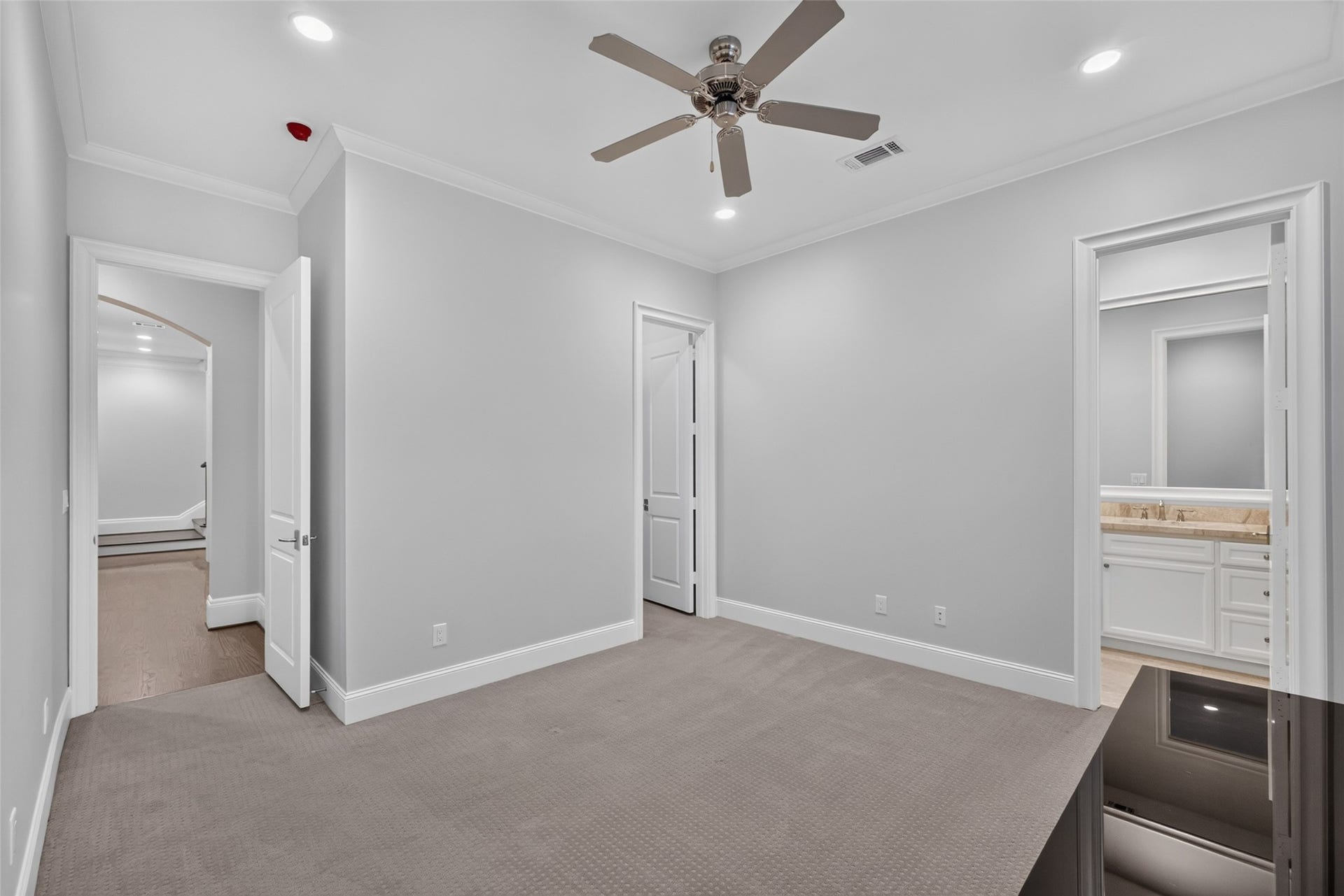 It also has its own bathroom and a walk-in closet
