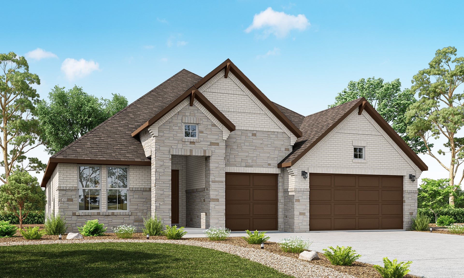 21845 Golden Putt Drive, Porter, TX 77365 Artist rendering of the home exterior currently under construction. Design elements, colors, and features are conceptual and may vary from the finished product.
