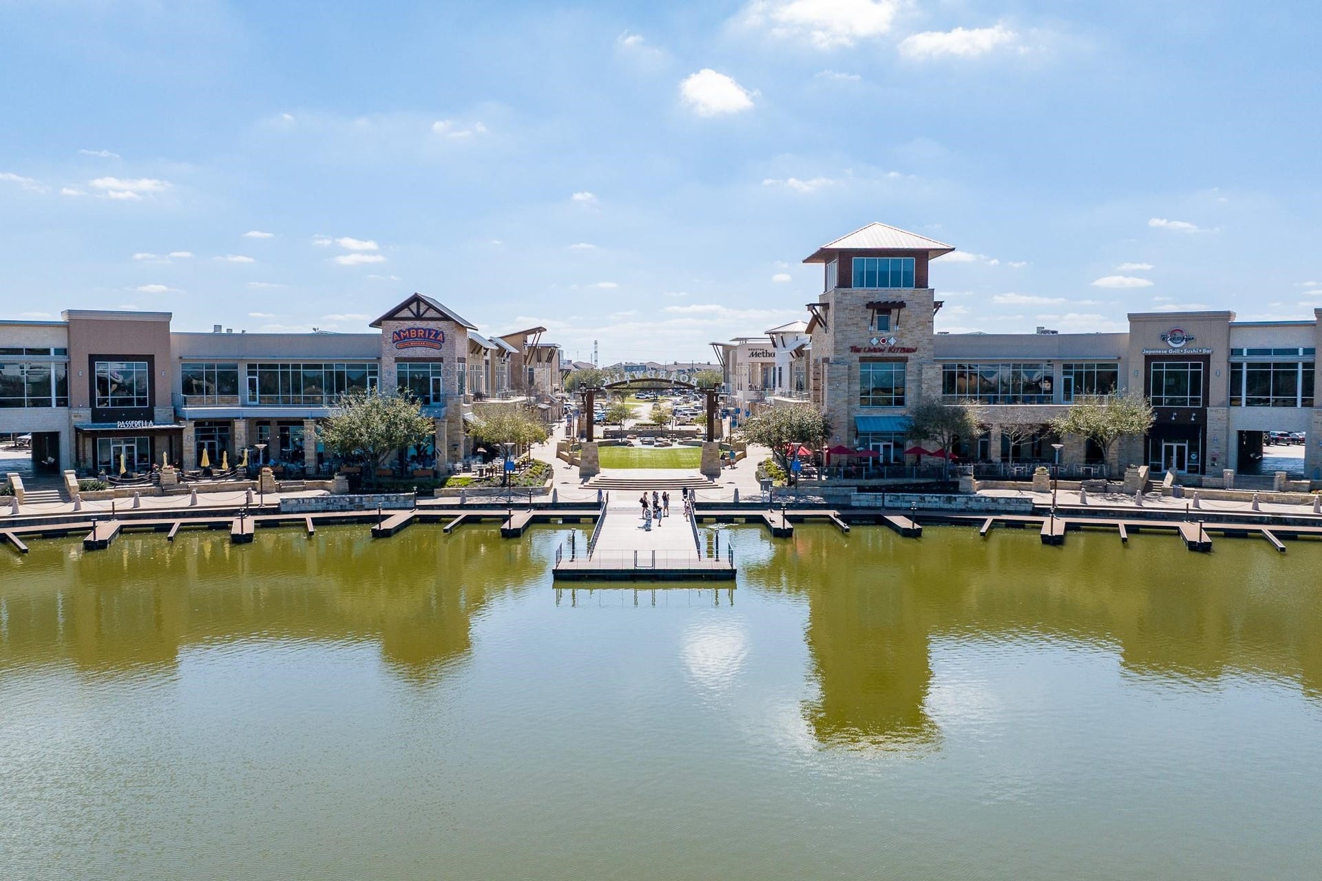 17915 Olde Oaks Estate Court, Cypress, TX 77433 Towne Lake Boardwalk a short walk from backyard. Enjoy restuarants, shops and bars.