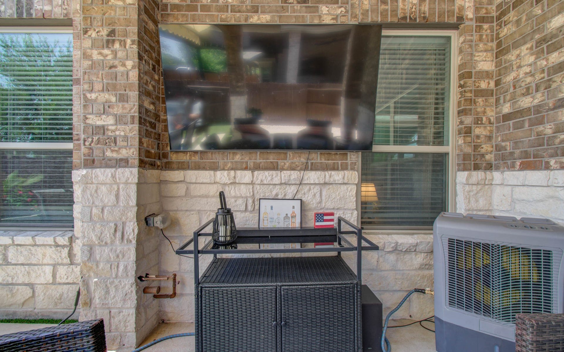 17915 Olde Oaks Estate Court, Cypress, TX 77433 Patio is already plumbed for outdoor kitchen, including gas stub, hot & cold water lines and drain.