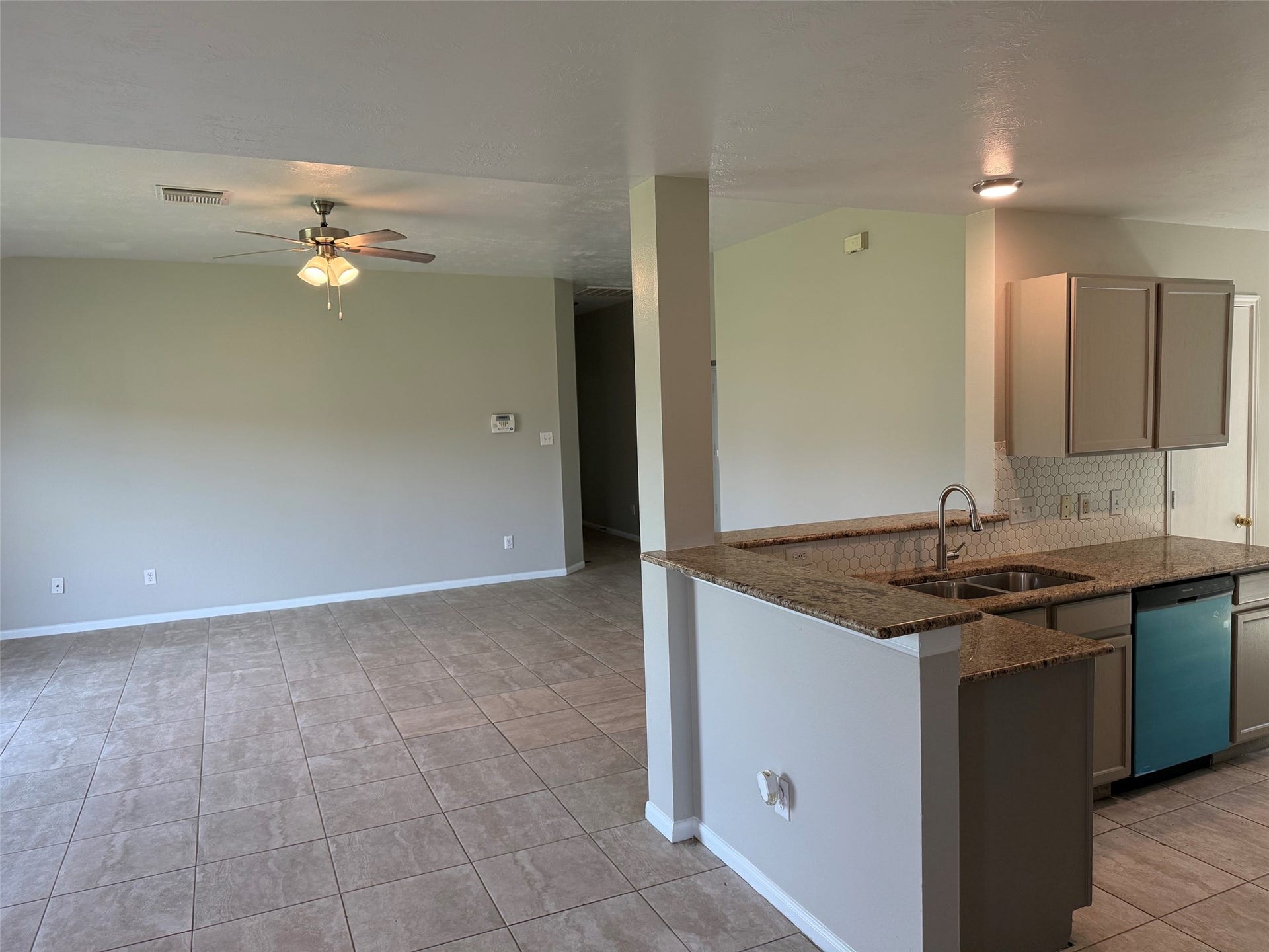 Living and kitchen