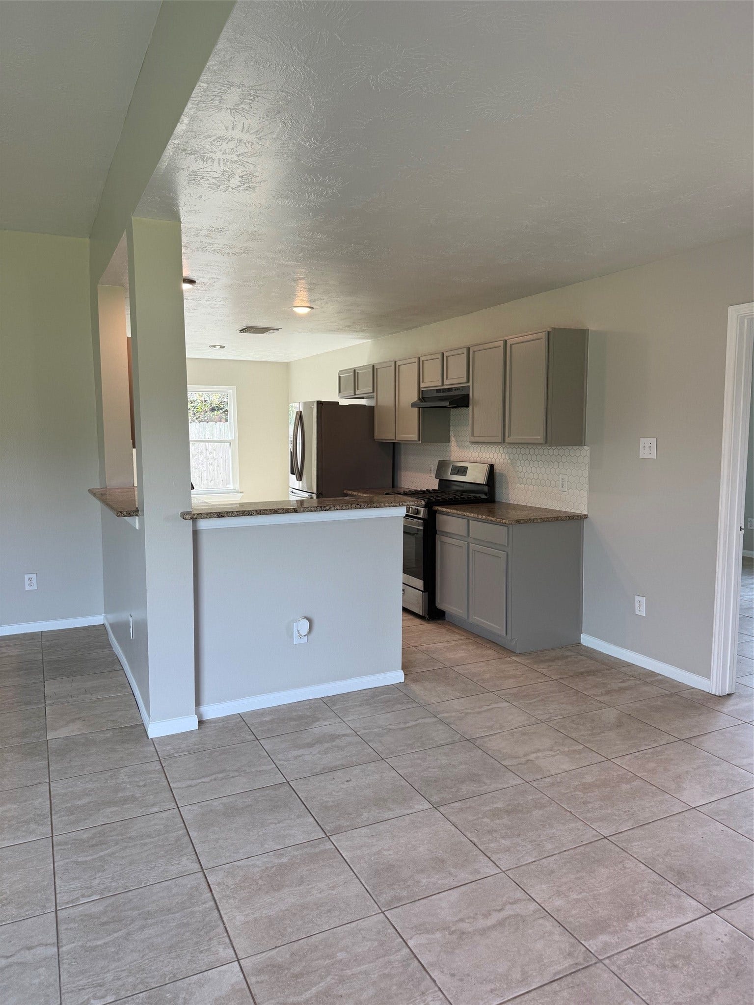 Living looking at kitchen