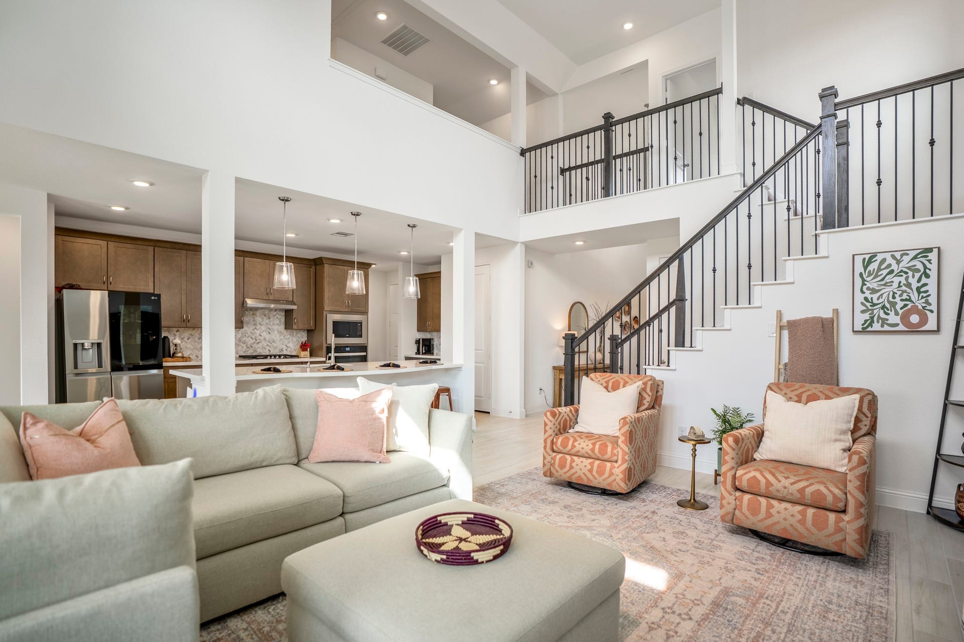 21723 Cordia Trace, Cypress, TX 77433 And HERE is the wow moment. Soaring approximately 20-foot ceilings and a dramatic wall of windows send natural light pouring into the family room and give this space its incredible sense of height.