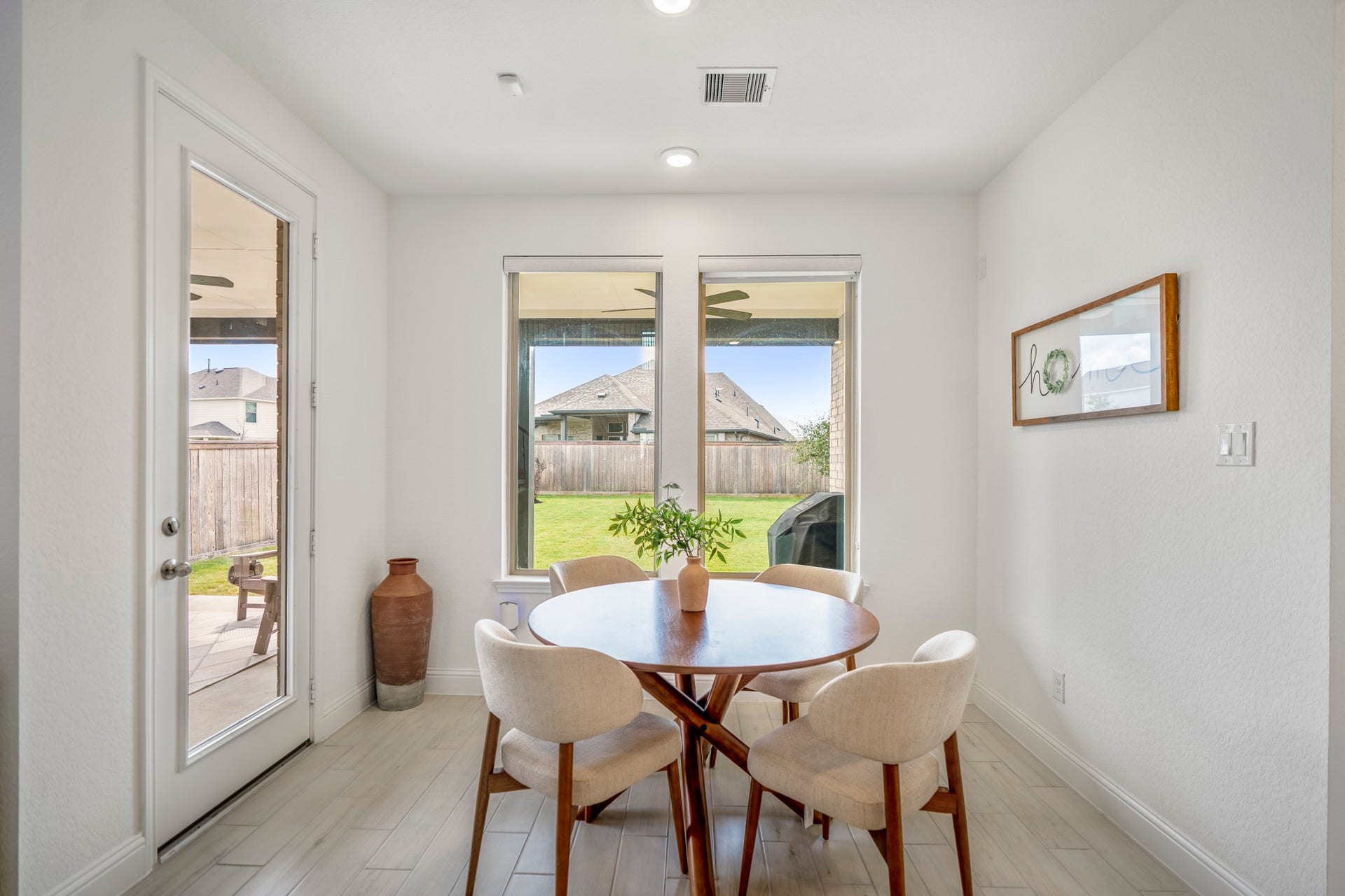 21723 Cordia Trace, Cypress, TX 77433 The dining space sits right between the kitchen and family room, making everyday meals easy while still giving you plenty of room to gather around the table.