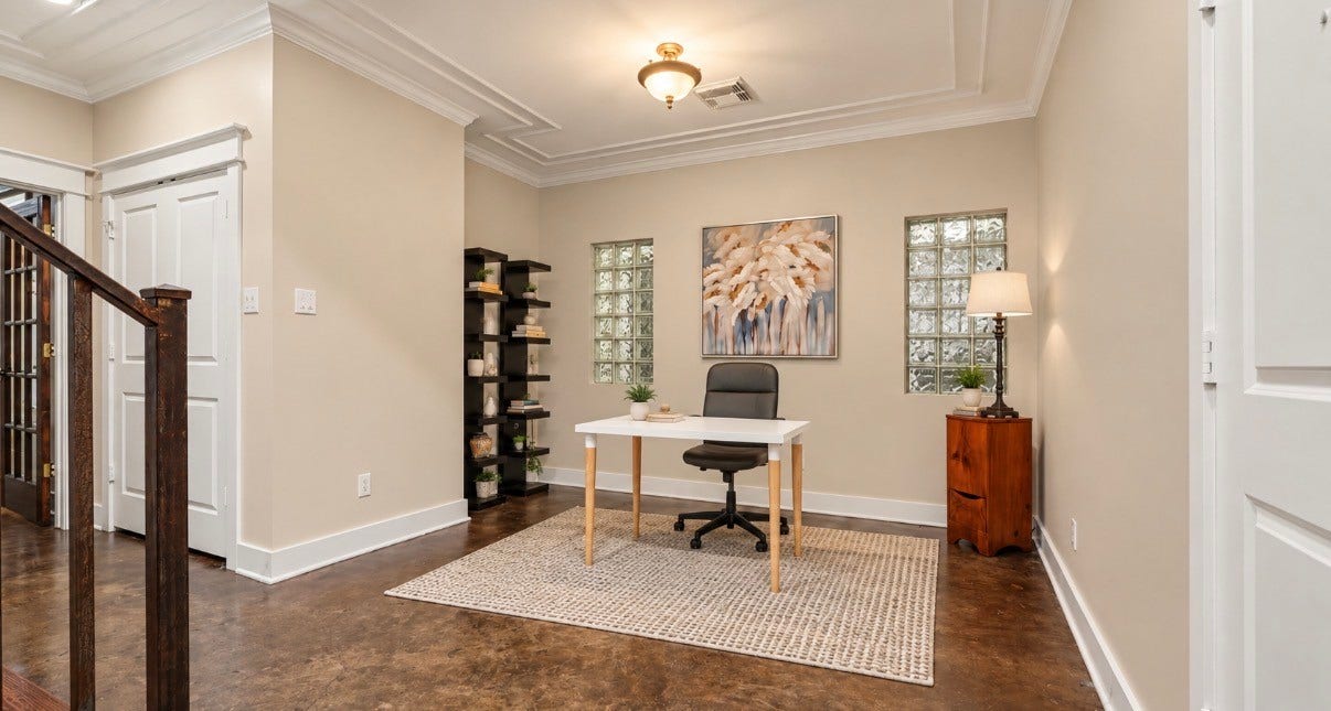Virtually staged FLEX SPACE as a study