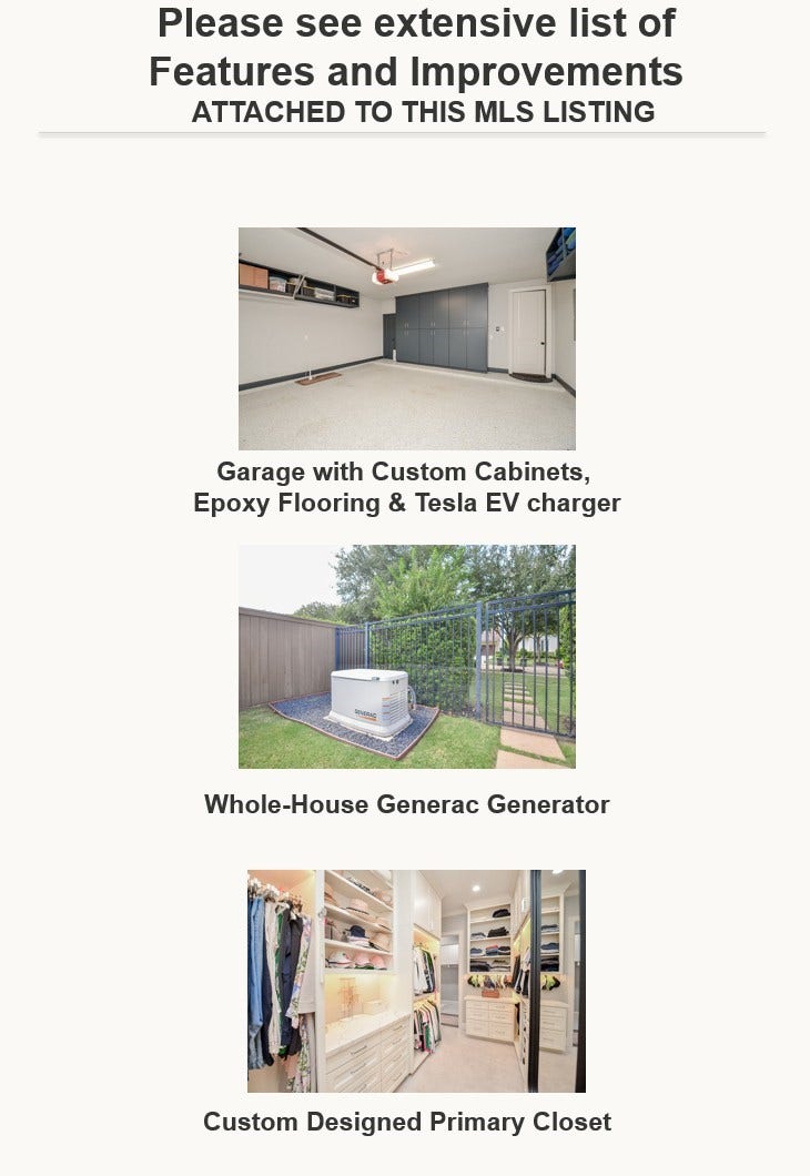 86 Quiet Way Lane, Sugar Land, TX 77498 Please see list of features and upgrades attached to this listing