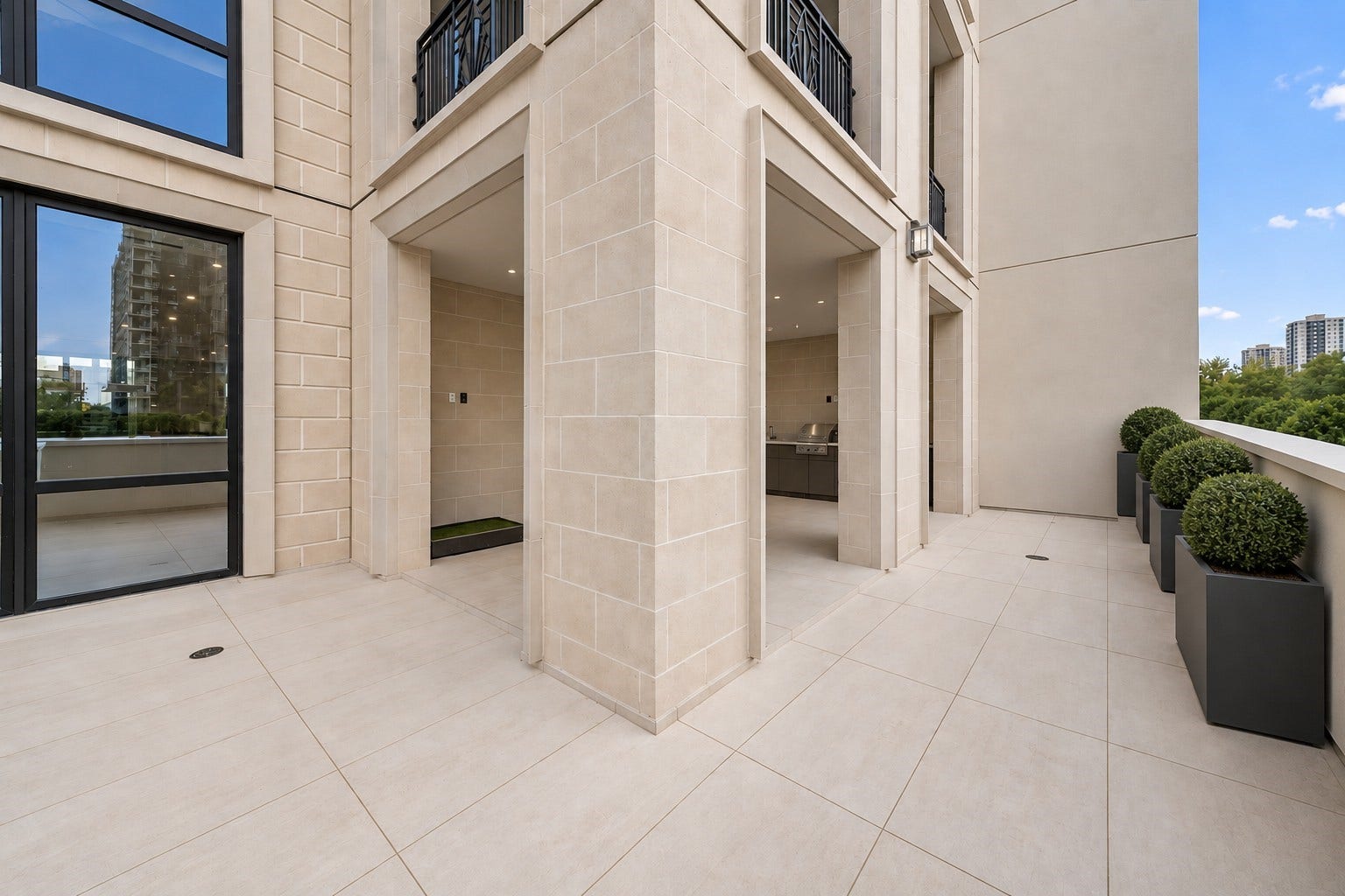5010 Longmont Drive, #PH-2, Houston, TX 77056 PH-2 Uncovered Terrace adjacent to Covered Terrace.