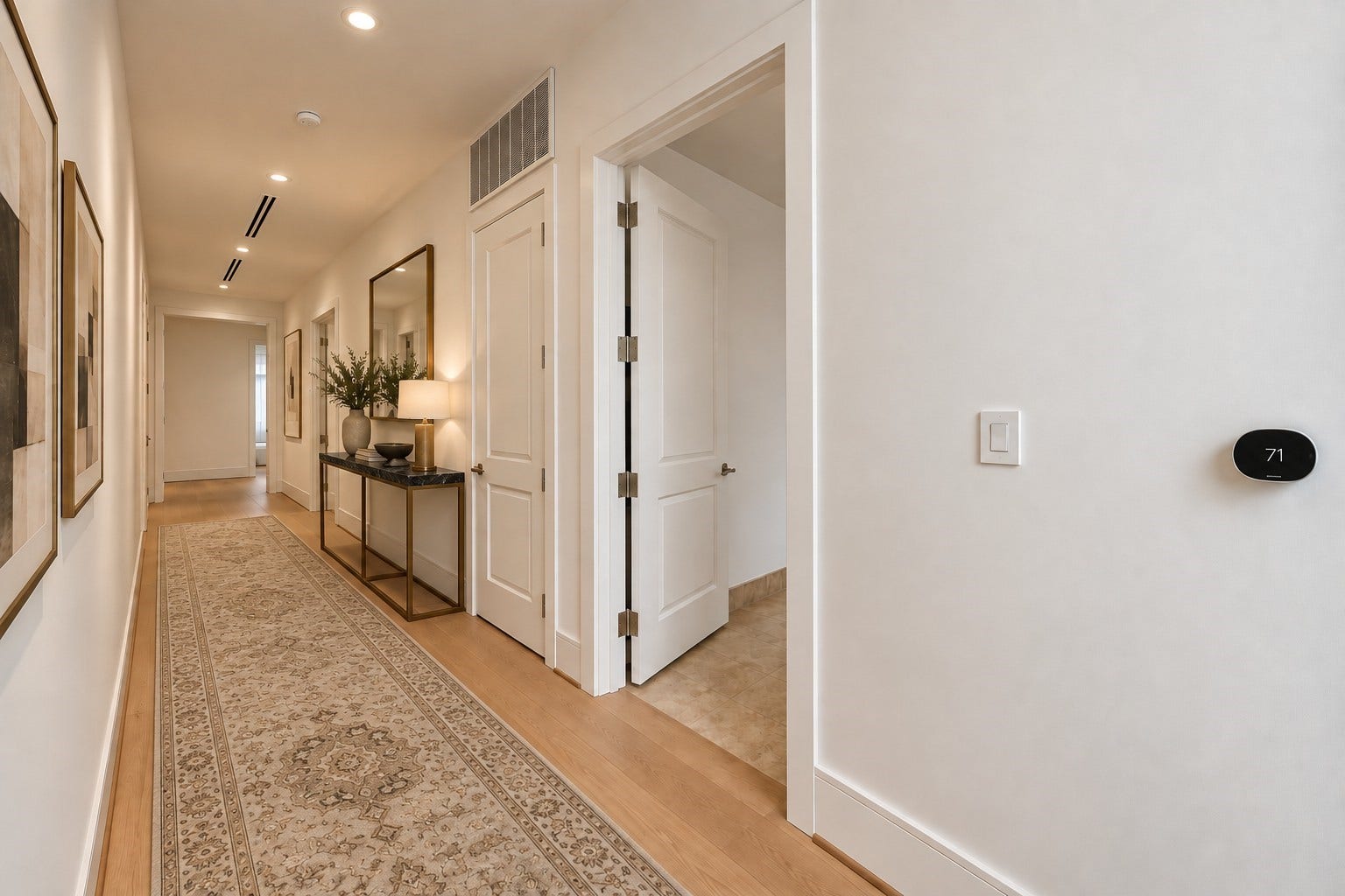 5010 Longmont Drive, #PH-2, Houston, TX 77056 Gallery Hallway to Bedrooms & Laundry