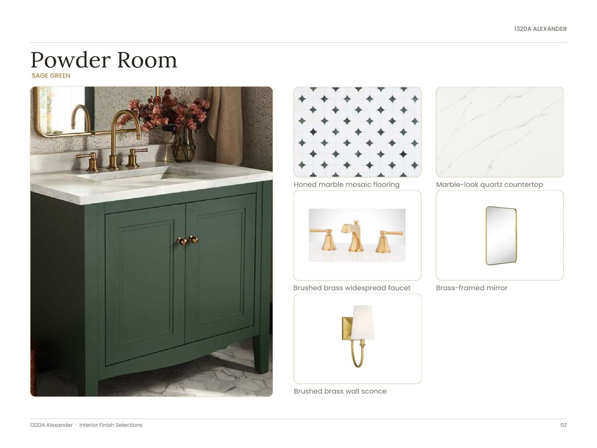 1320 Alexander Street, #A, Houston, TX 77008 Powder bath selections.
