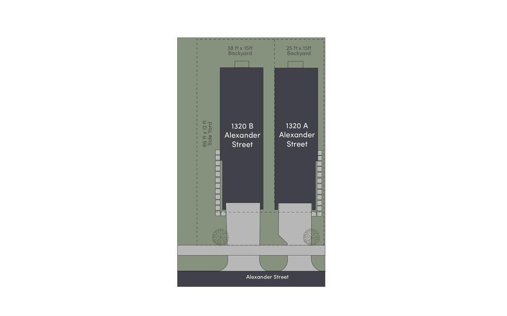 1320 Alexander Street, #A, Houston, TX 77008 Site Plan