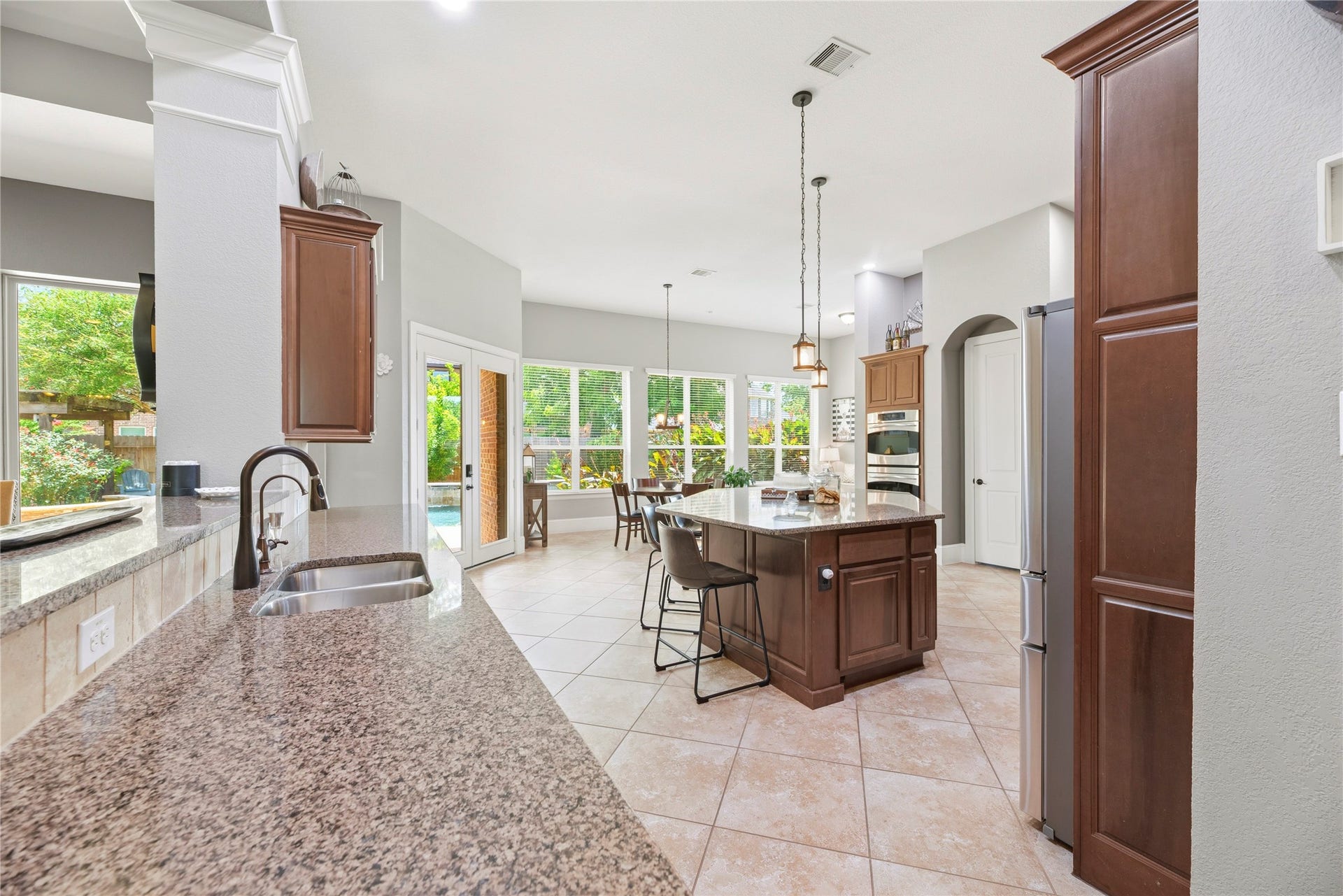 6115 Duke Trail Lane, Sugar Land, TX 77479 Expansive kitchen with an abundance of cabinet and counter space.