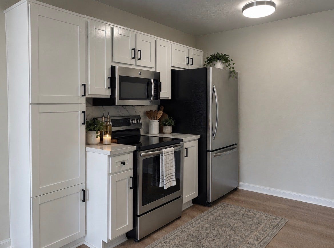 1516 Bay Area Boulevard, #P20, Houston, TX 77058 AI Staged Kitchen
