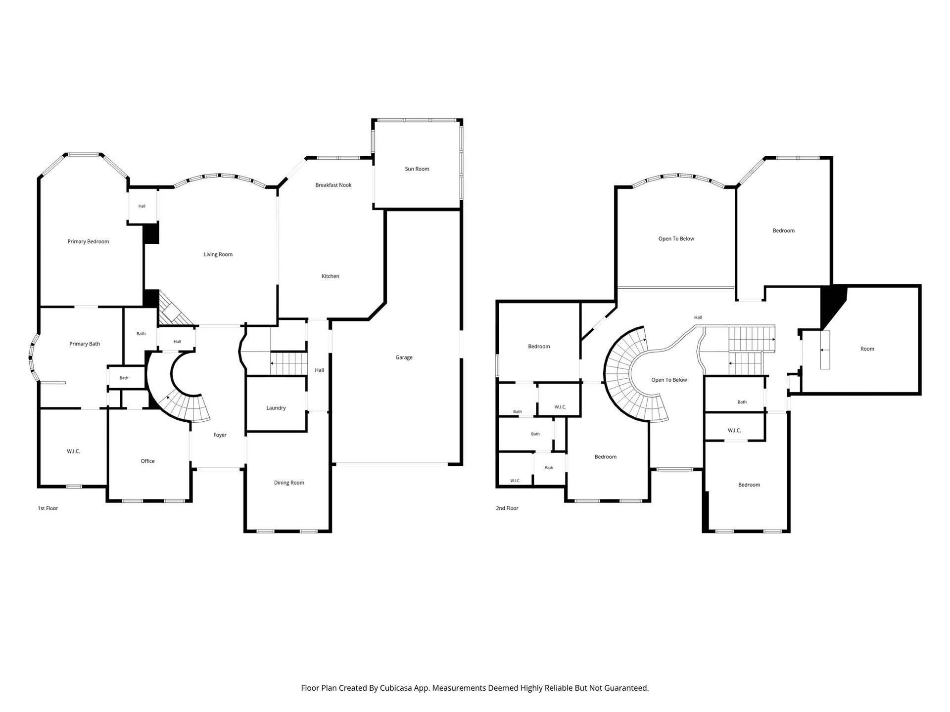 8311 Caroline Ridge Drive, Humble, TX 77396 Expansive two-story floor plan featuring a luxurious primary suite on the main level, an open-concept living area, and a modern kitchen with a breakfast nook. The upper level boasts multiple bedrooms, ample storage, and a versatile bonus room, ideal for family living and entertaining.