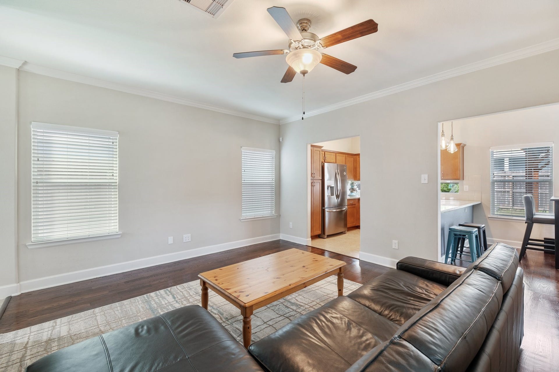4206 Darter Street, Houston, TX 77009 As you enter, you are immediately greeted by spacious living areas, gleaming hardwood floors and copious amounts of natural light.