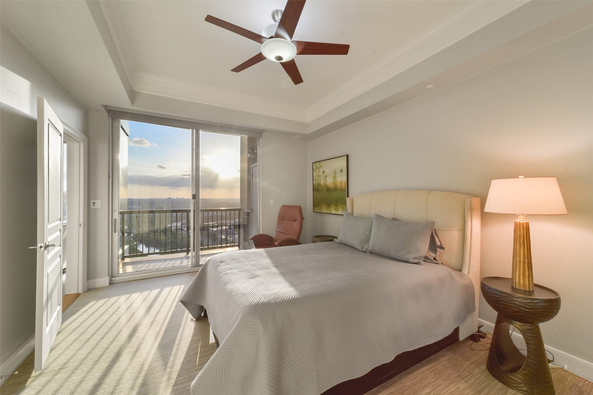 3333 Allen Parkway, #3003, Houston, TX 77019 First floor generous bedroom with private balcony could be a second primary bedroom.