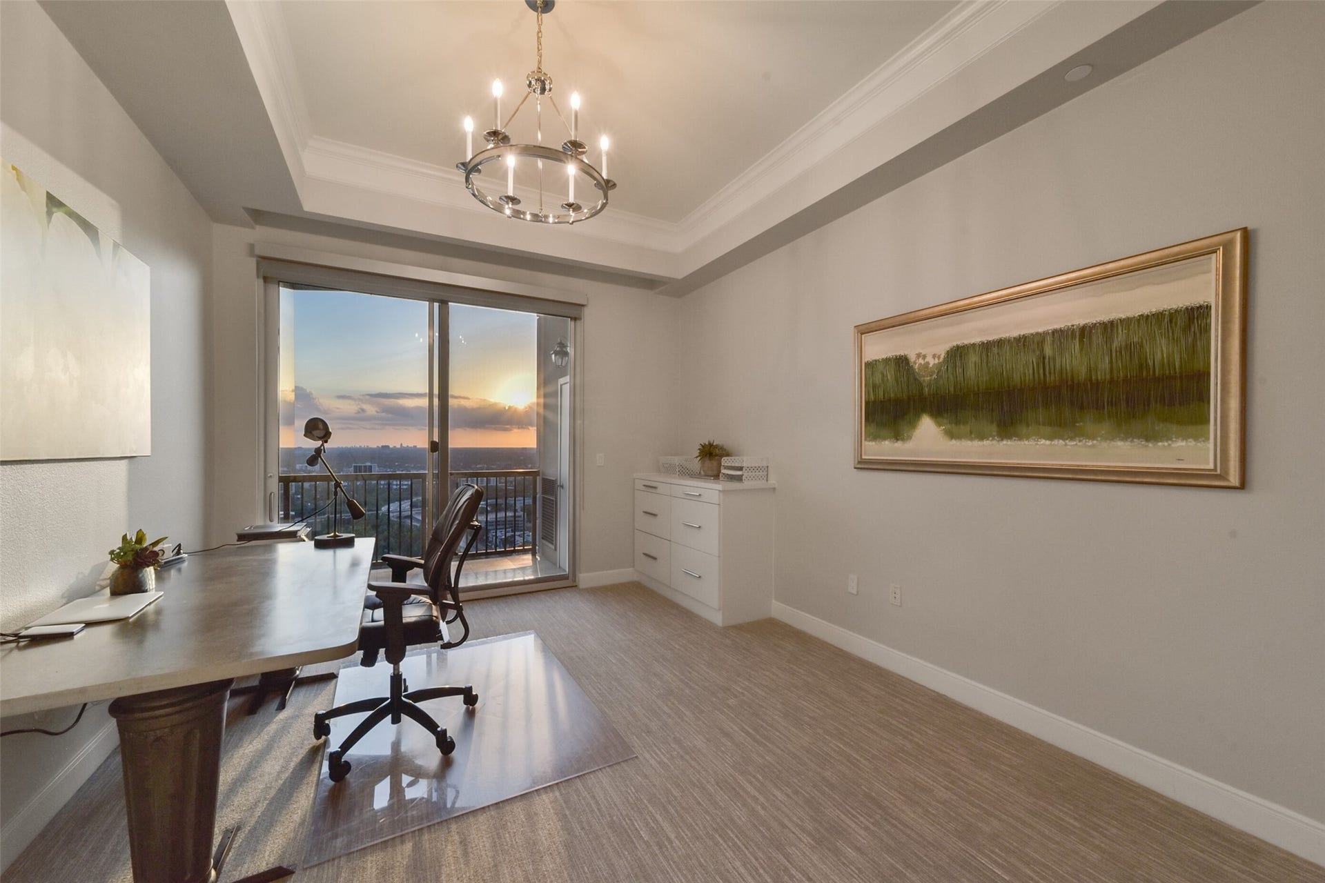 3333 Allen Parkway, #3003, Houston, TX 77019 Third bedroom with private balcony is upstairs and remote from the primary bedroom.