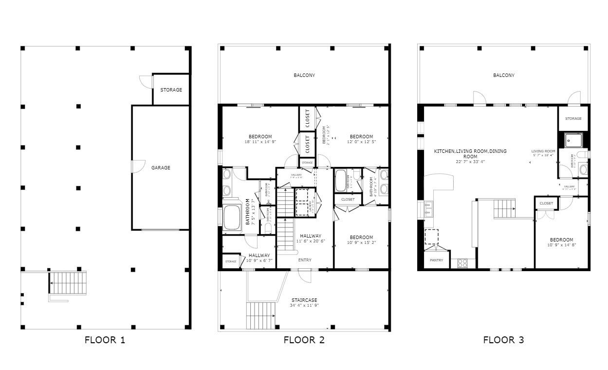 819 Eastview, Crystal Beach, TX 77650 Get the full picture of your three-level layout, from the garage and covered ground level to the bedrooms, open living spaces, and expansive balconies above.