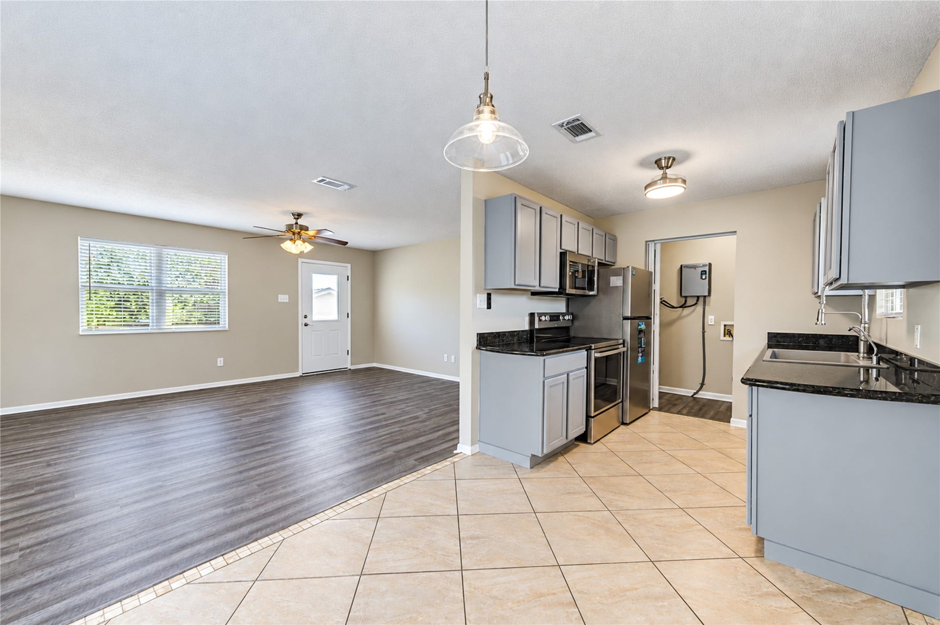Dining and kitchen off living