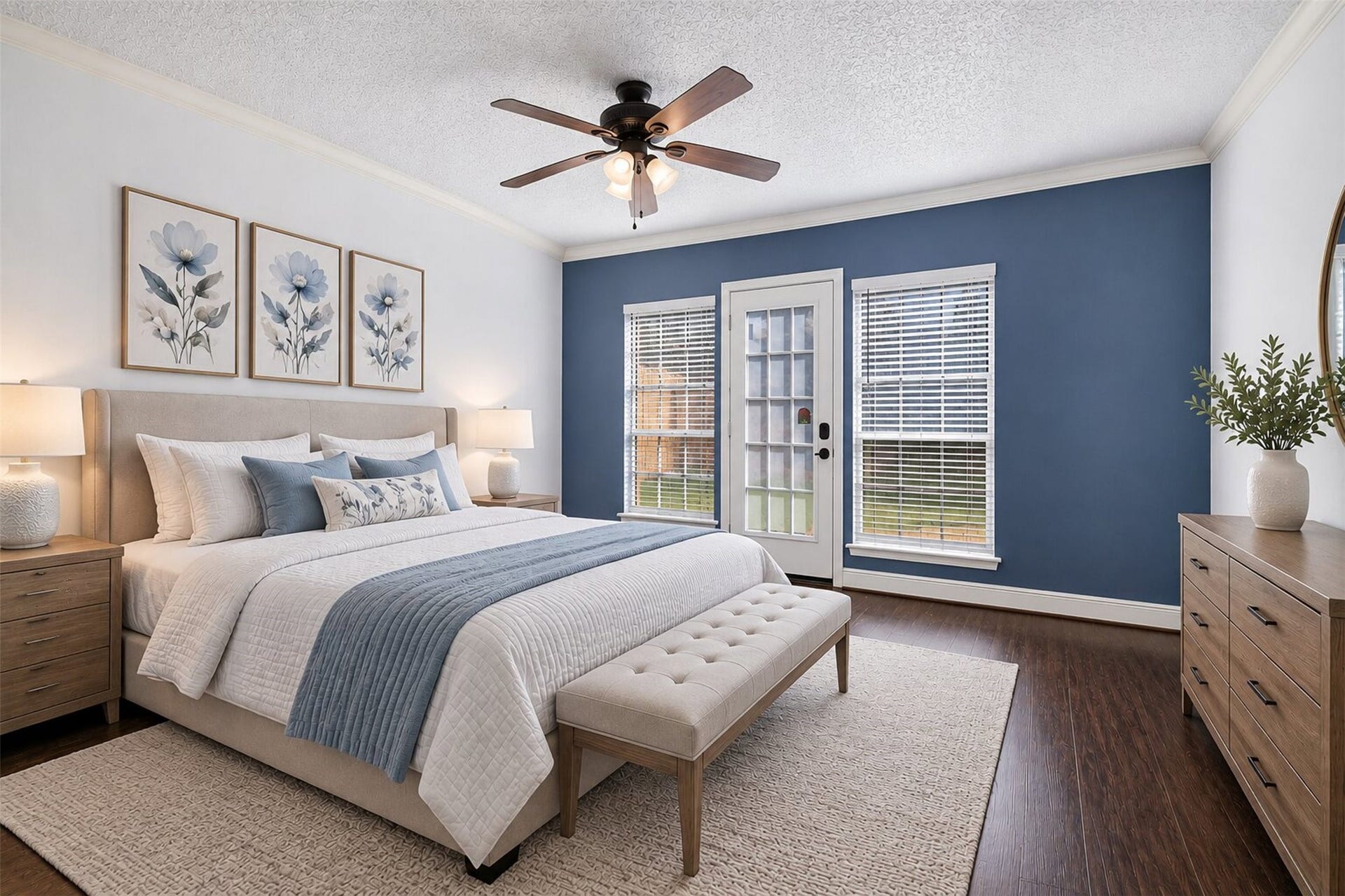 10215 Minturn Lane, Houston, TX 77064 Virtually staged bedroom showcasing a comfortable layout and natural light.