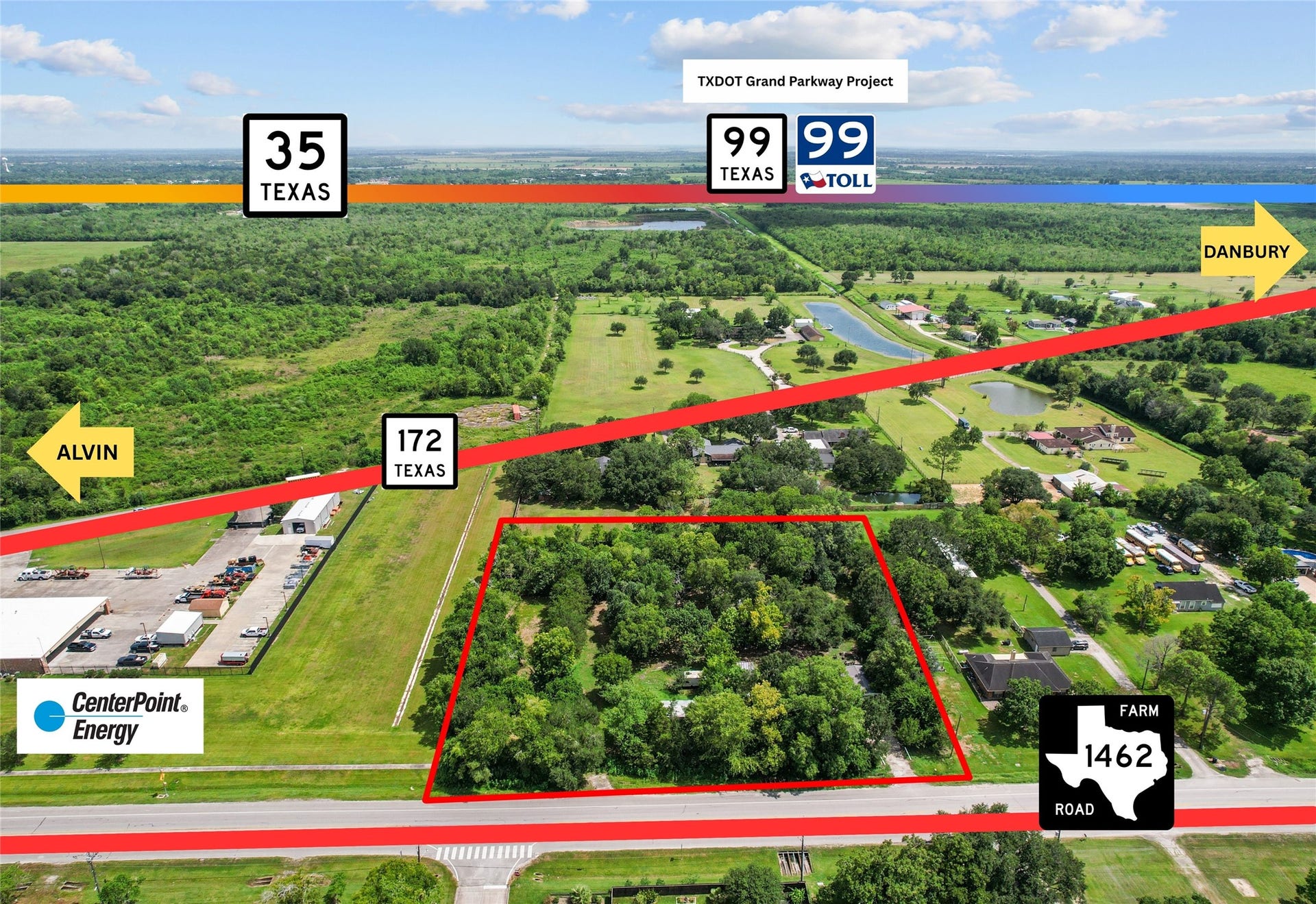 2305 Fm 1462 Road, Alvin, TX 77511 This property is not zoned and has convenient access to FM 1462.