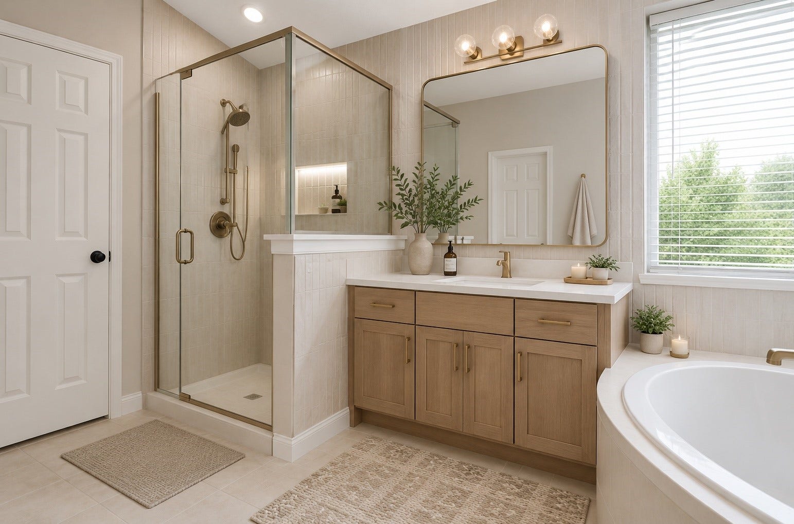 15715 Brookwood Lake Place, Sugar Land, TX 77498 Imagine waking up to this spa like primary bath! This rendering allows you to visualize the possibilities this home has to offer.