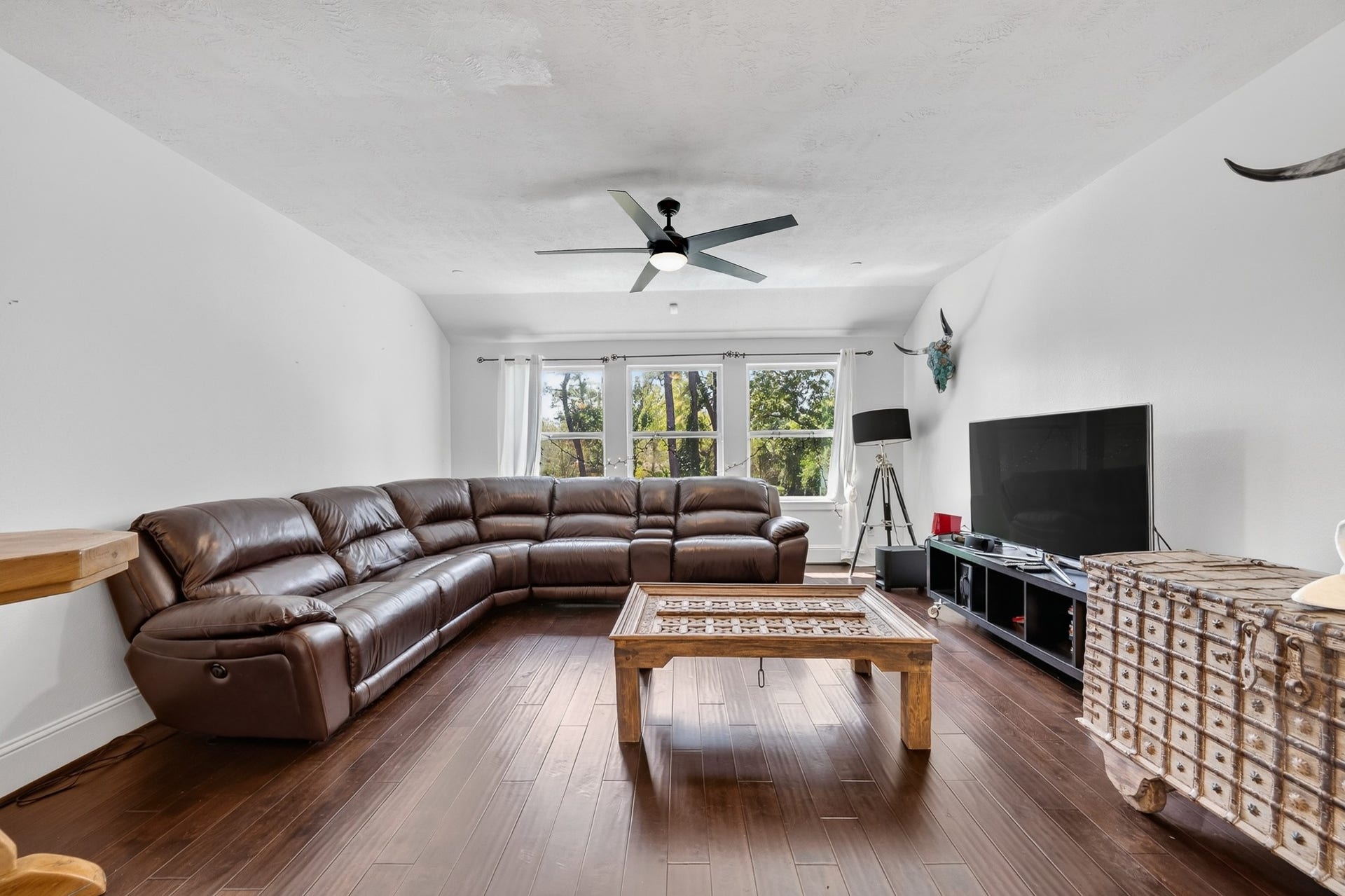 Upstairs theatre room.