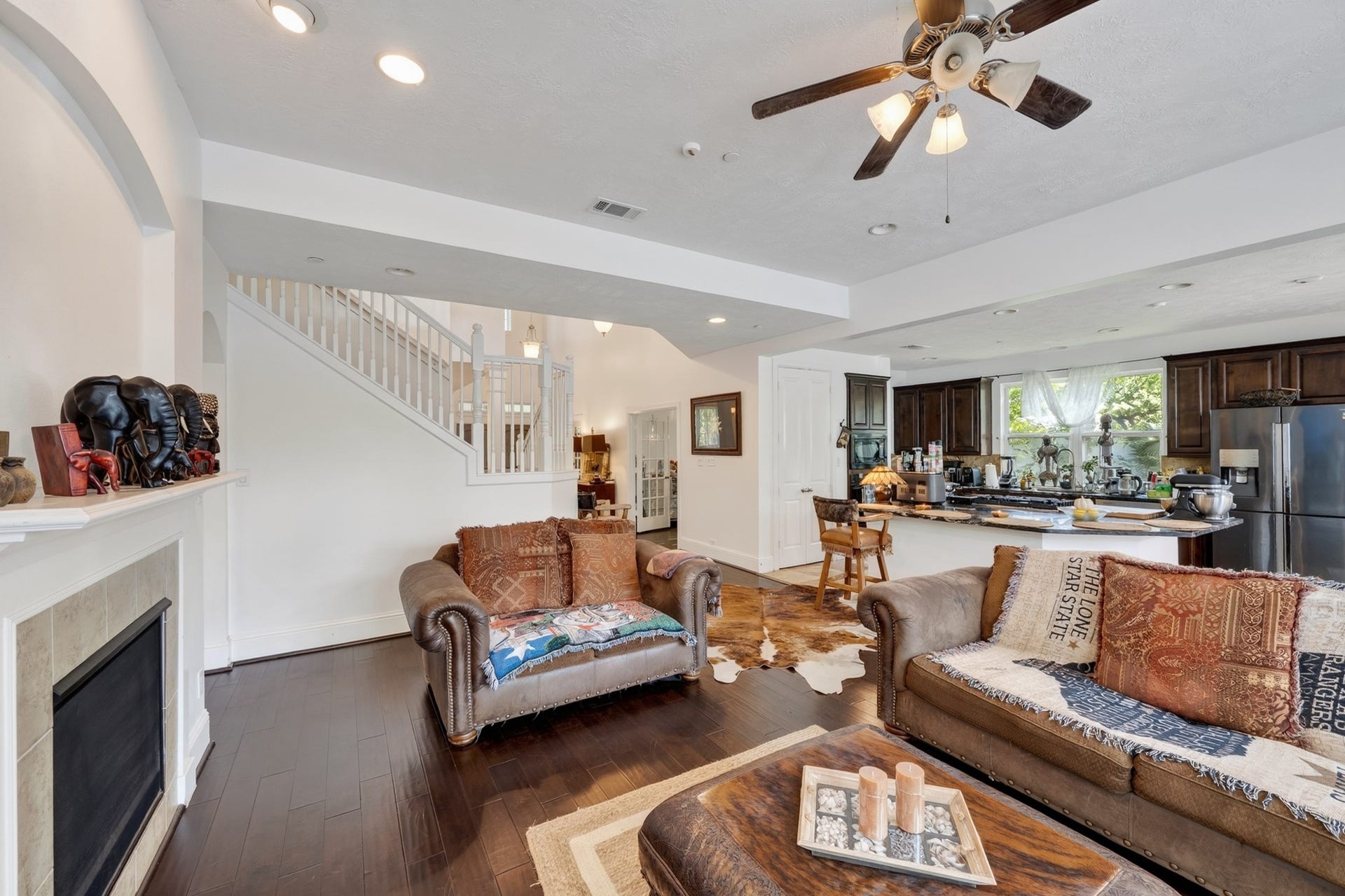 Warm and inviting living space with seamless flow for entertaining.